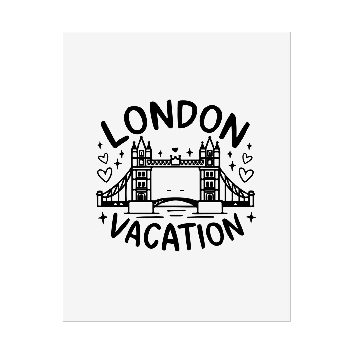 London Vacation Rolled Poster - Travel Decor for Home, Wall Art Print, Gift for Travelers, London Artwork, Holiday Gift Idea