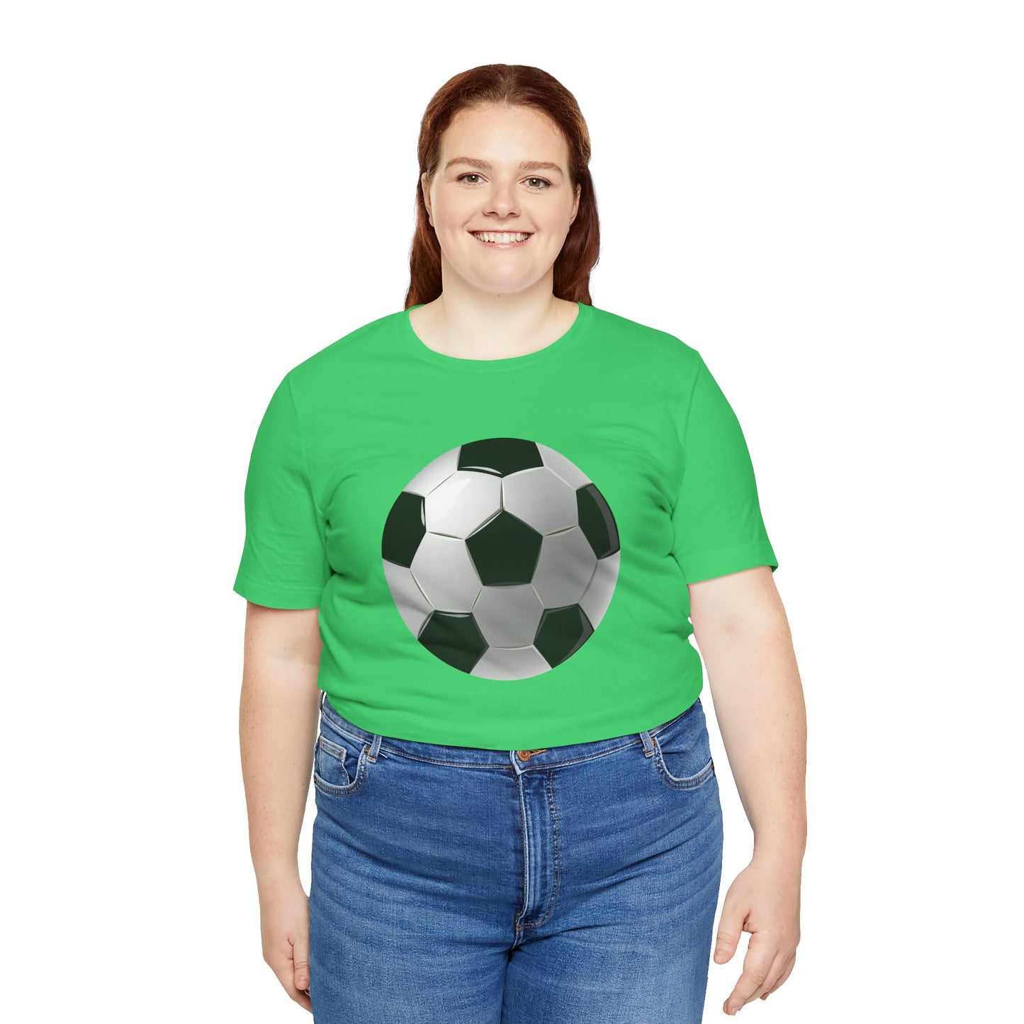 Unisex Jersey Short Sleeve Tee - Dynamic Football Design - Sports Passion and Energy