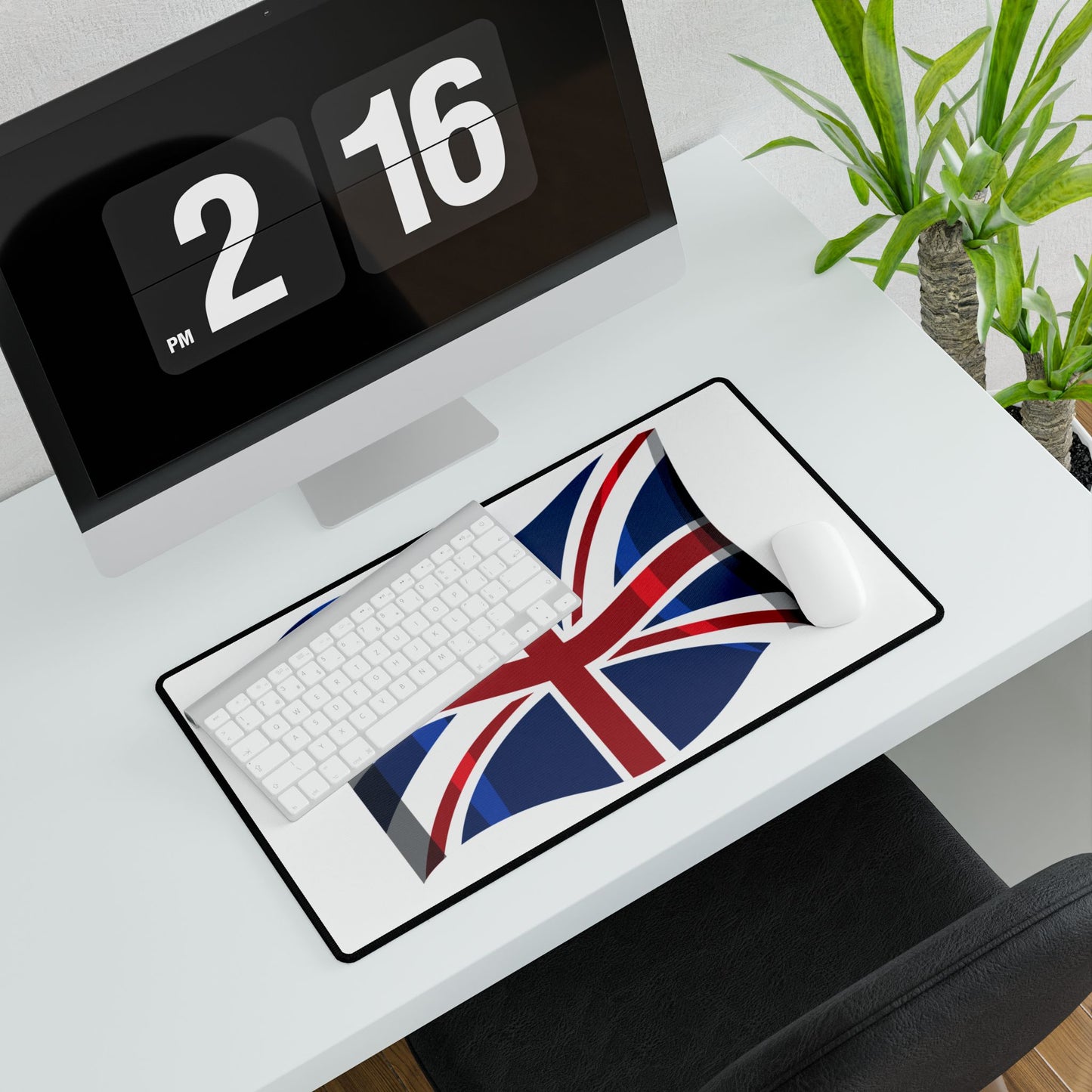 UK Flag Desk Mat - Ergonomic Office Desk Accessory, Gift for Students, Home Office Decor, Desk Protector, Work-from-Home Essential