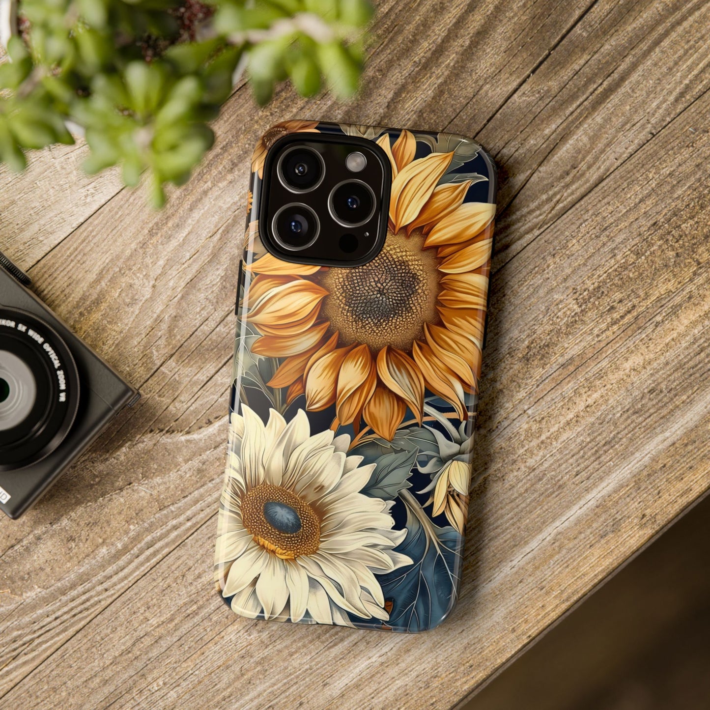Sunflower Phone Case, Floral Tough Phone Cover, Gift for Nature Lovers, Phone Accessories, Sunflower Gifts