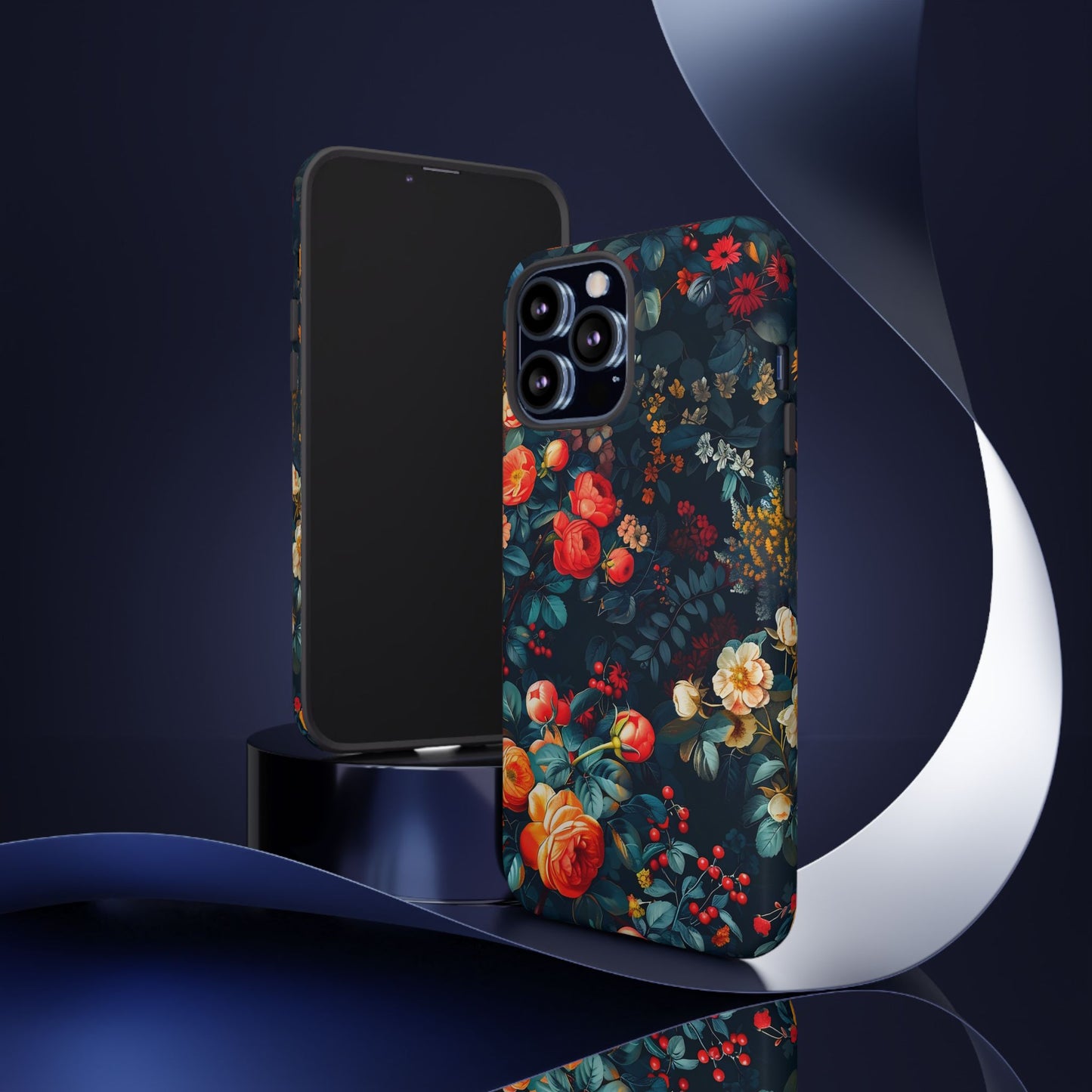 Floral Phone Case - Tough Cases, iPhone Protection, Elegant Floral Design, Gift for Her, Stylish Tech Accessory