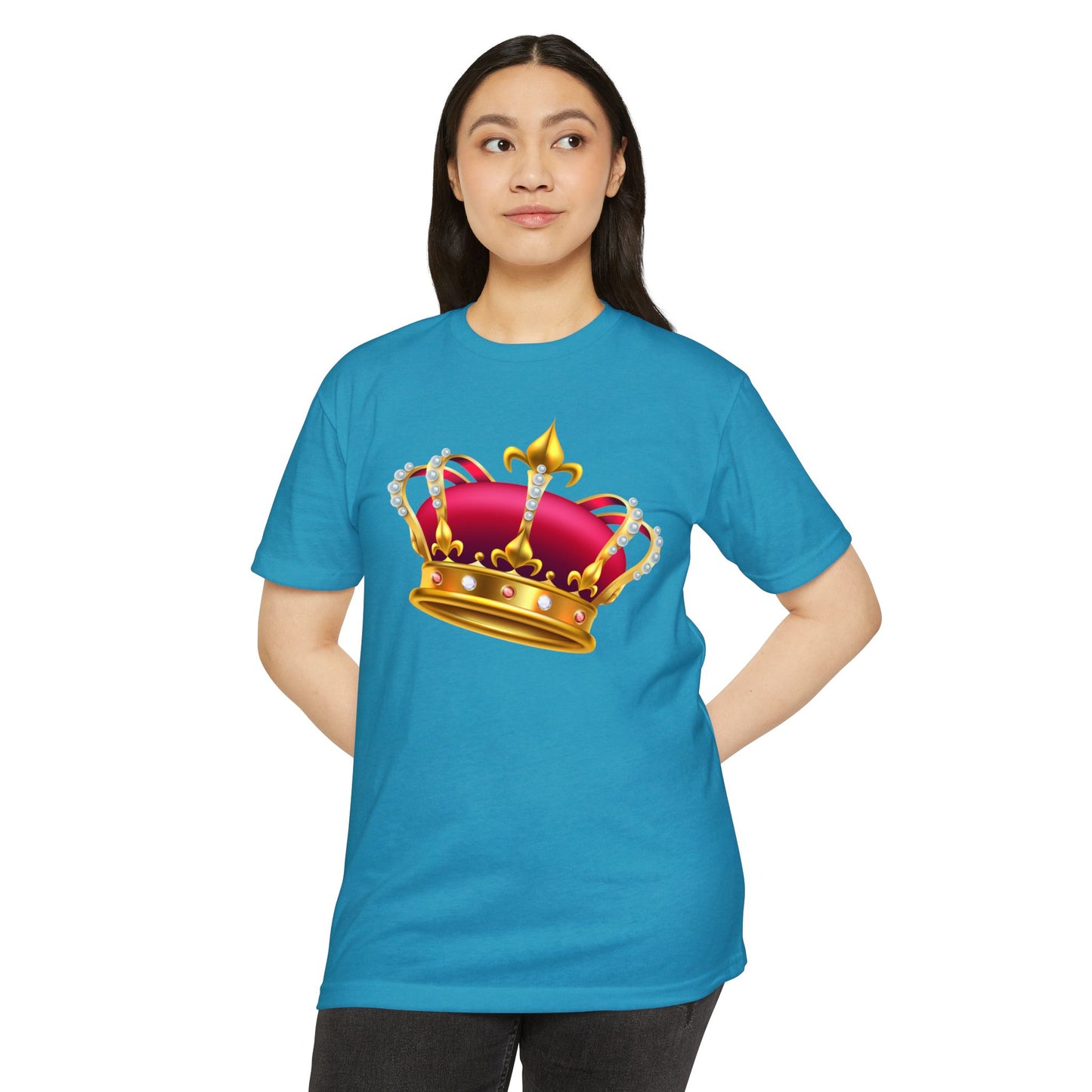 Unisex CVC Jersey T-shirt - British Royal Crown Design
