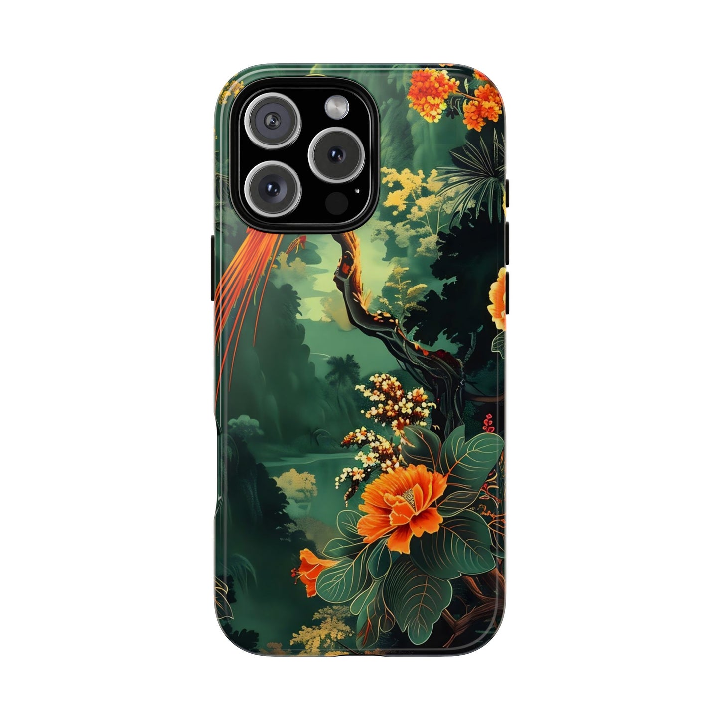 Tropical Phone Case - Colorful Floral Design, Phone Cover for Nature Lovers, Gift for Friends, iPhone & Android Compatible, Boho Style