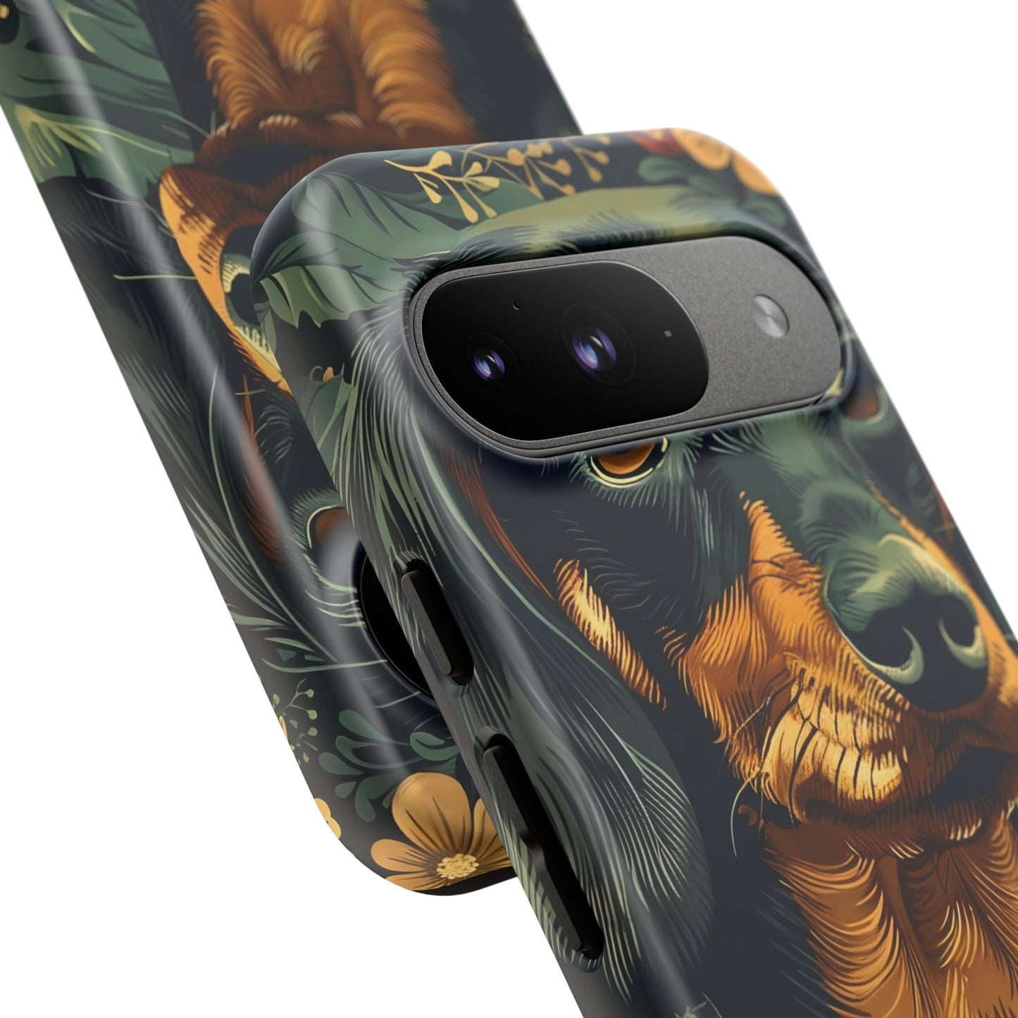 Dachshund Phone Case, Floral Pet Phone Cover, Dog Lover Gift, Tough Phone Case, Custom Dachshund Design, Unique Dog Owner Accessory