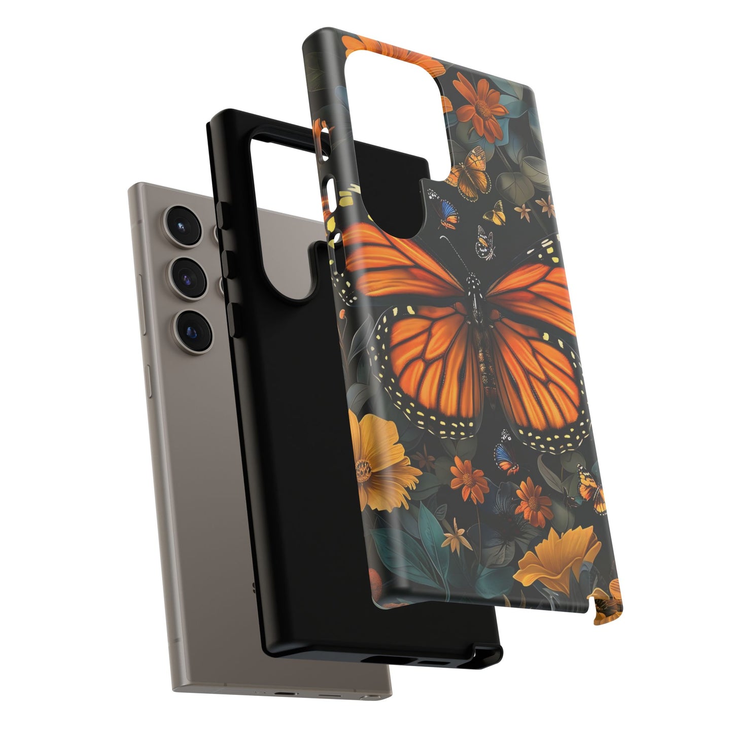 Monarch Butterfly Phone Case, Tough Cases, Nature Lover Gift, Floral Mobile Cover, Eco-Friendly Phone Accessory, Butterfly Design