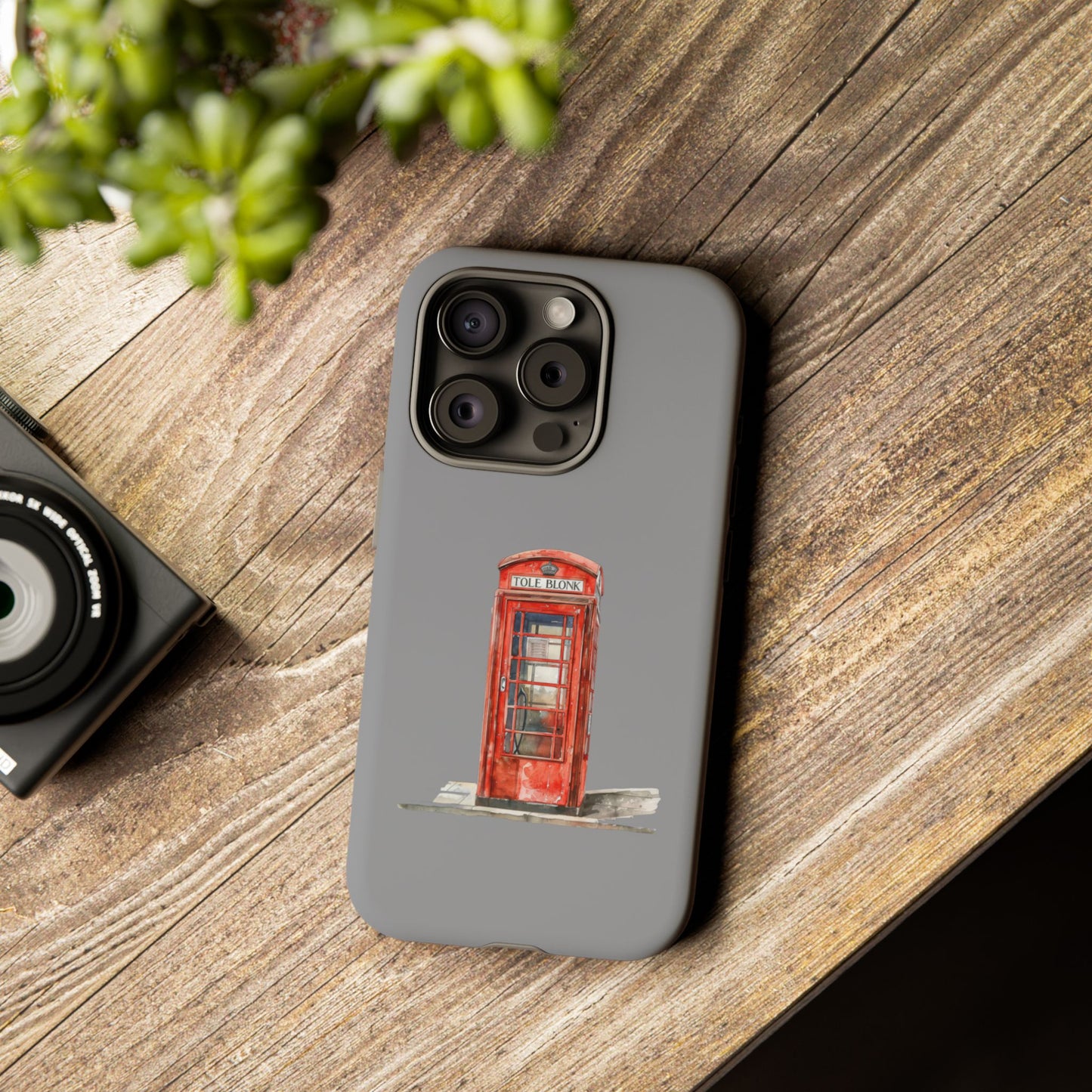 Red Phone Booth Phone Case, Vintage Style Case, Tough Cases for Gifts, Quirky Phone Accessories, Travel Lover's Gift