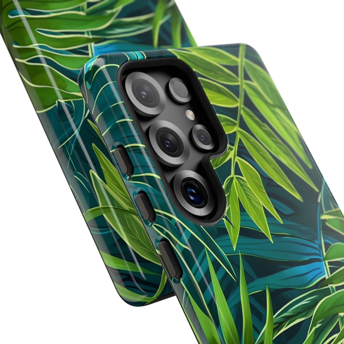Tropical Phone Case - Durable Green Leaf Design, Eco-Friendly Gift, Trendy Accessory, Nature Lover's Case, Summer Vibes