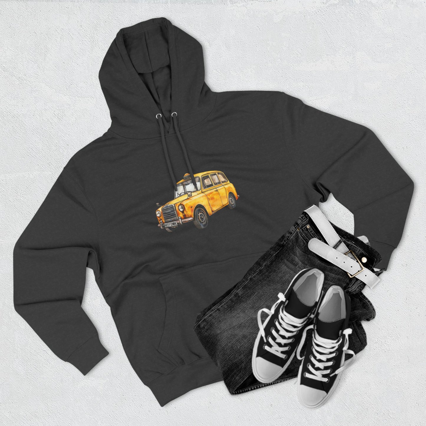 Vintage Car Classical Three-Panel Fleece Hoodie