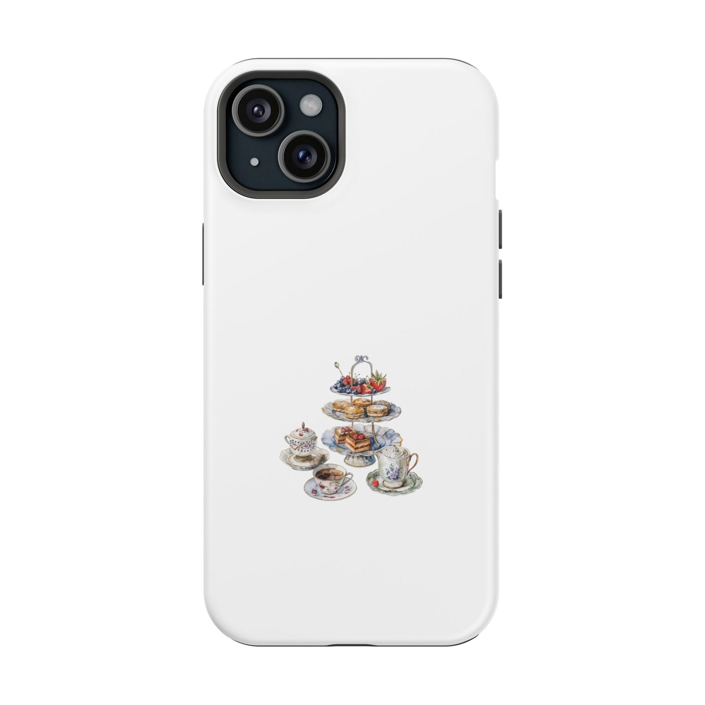 Elegant Tea Party Magnetic Phone Case, Cute Animal Design, Gift for Tea Lovers, Unique Smartphone Accessory, Kitchen Decor