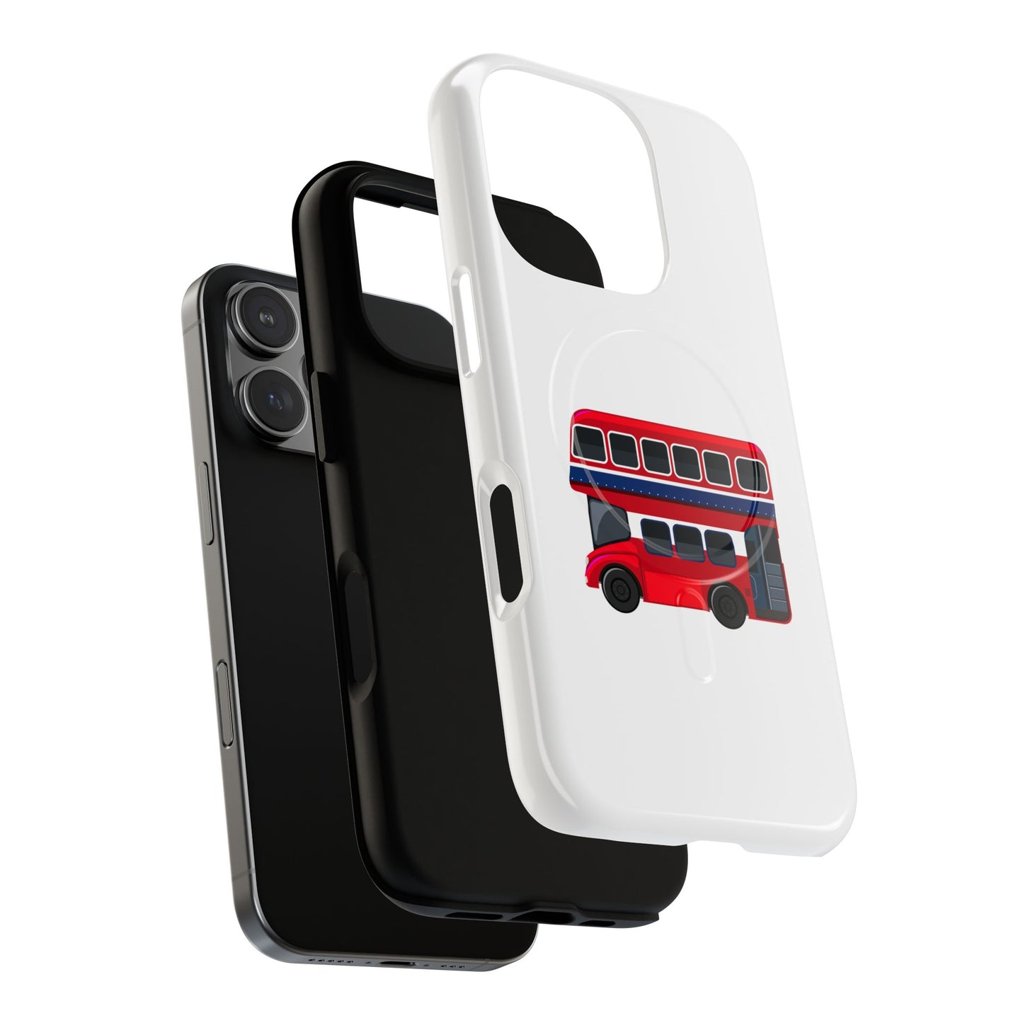 London Bus Phone Case, Tough Magnetic Phone Cover, Unique Gift, Secure Protection, Fun Design, Travel Lover Accessory