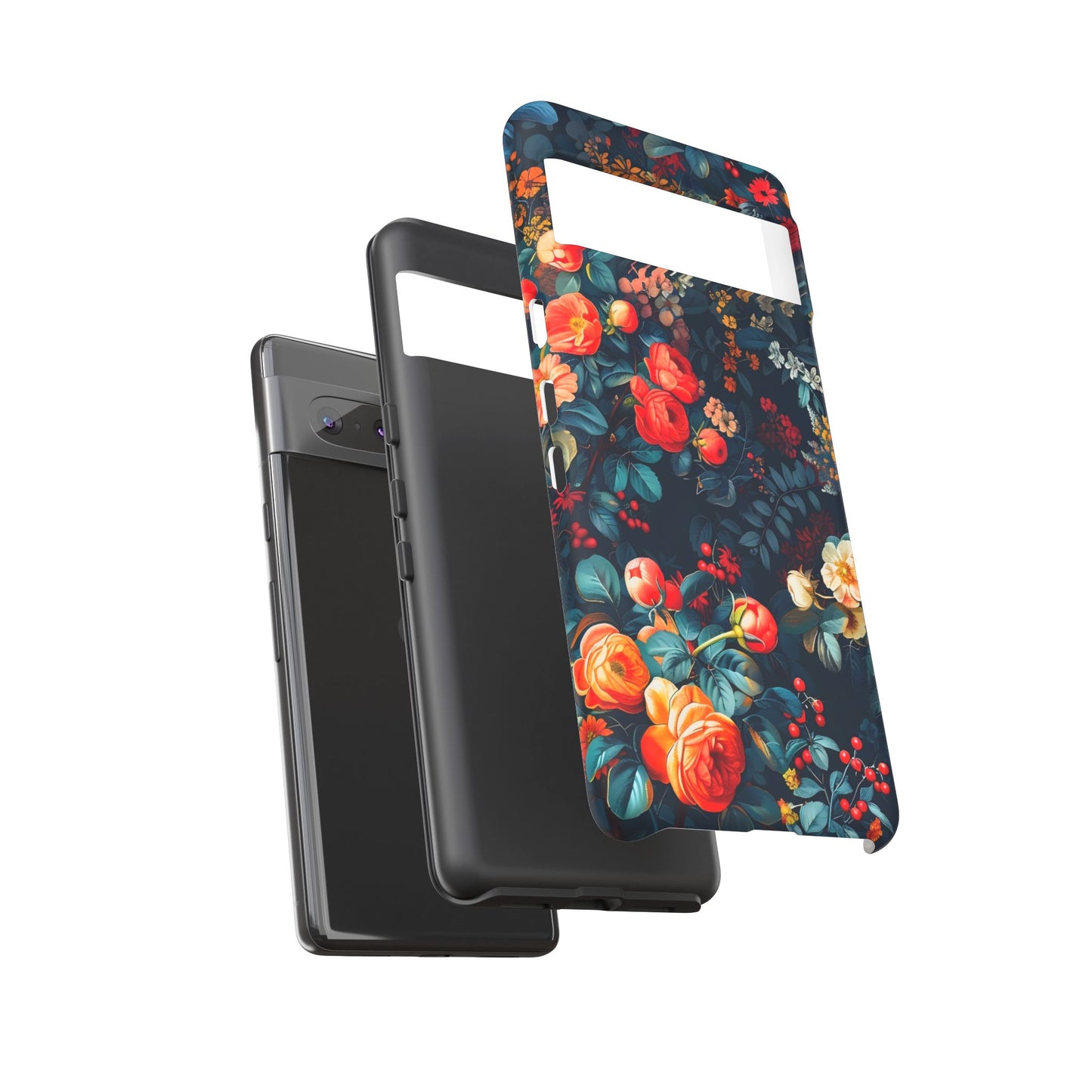 Floral Phone Case - Tough Cases, iPhone Protection, Elegant Floral Design, Gift for Her, Stylish Tech Accessory