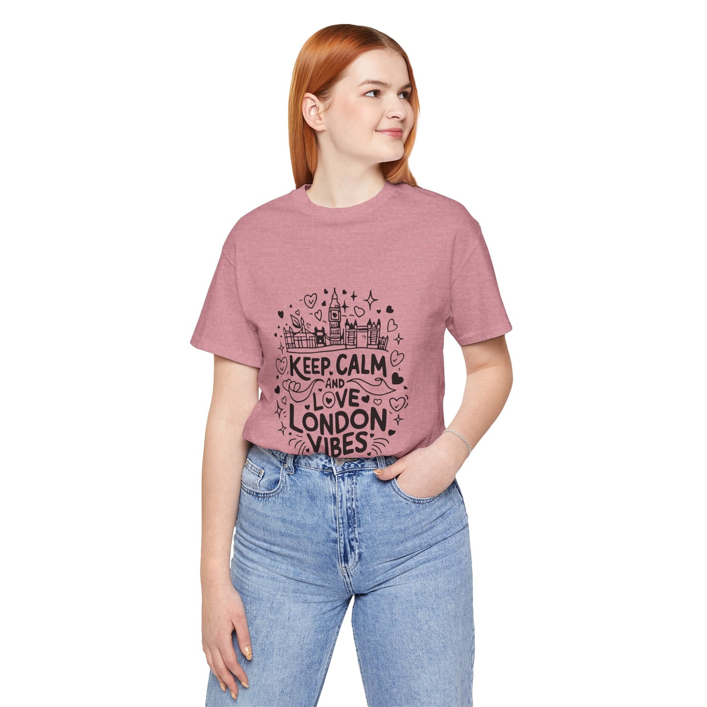 Unisex Jersey Short Sleeve Tee - Keep Calm and love London Vibes