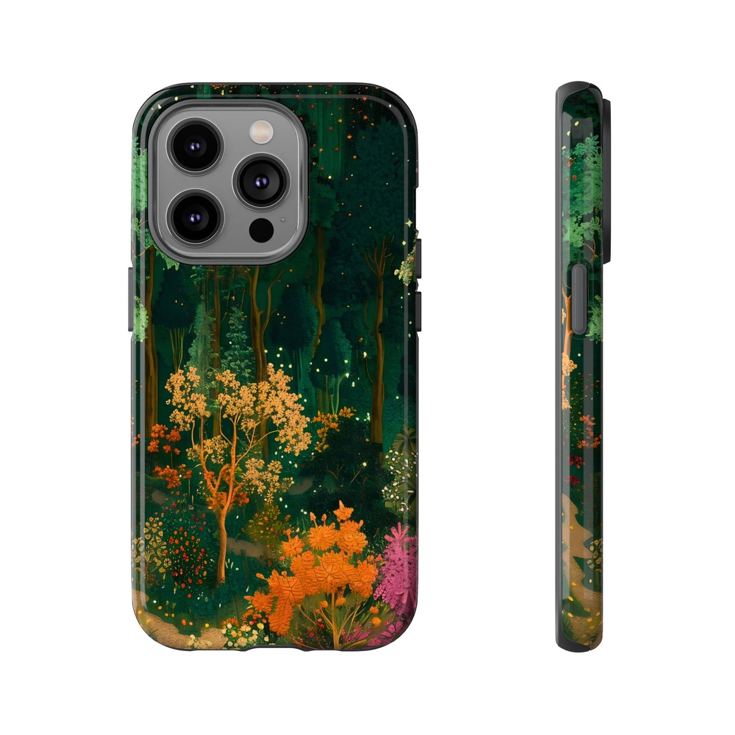 Nature-Inspired Phone Case, Floral Design, Tough iPhone Cover, Gift for Nature Lovers, Colorful Phone Accessory