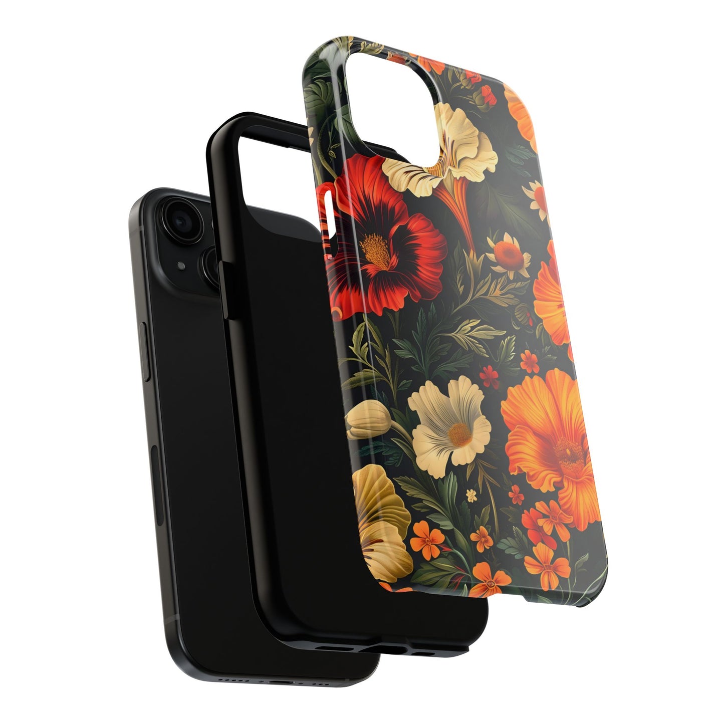 Vibrant Floral Tough Phone Case | Durable Phone Cover | Gift for Her | Spring Accessory | Stylish Tech Protection