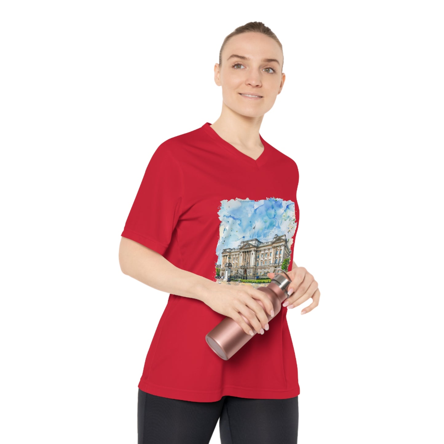 Women's Performance V-Neck T-Shirt - British Nature - Scenic Landscapes and Natural Beauty