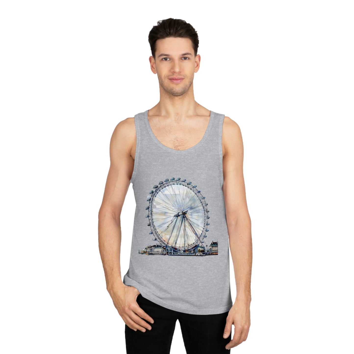 Unisex Softstyle™ Tank Top - London Eye - Iconic Ferris Wheel