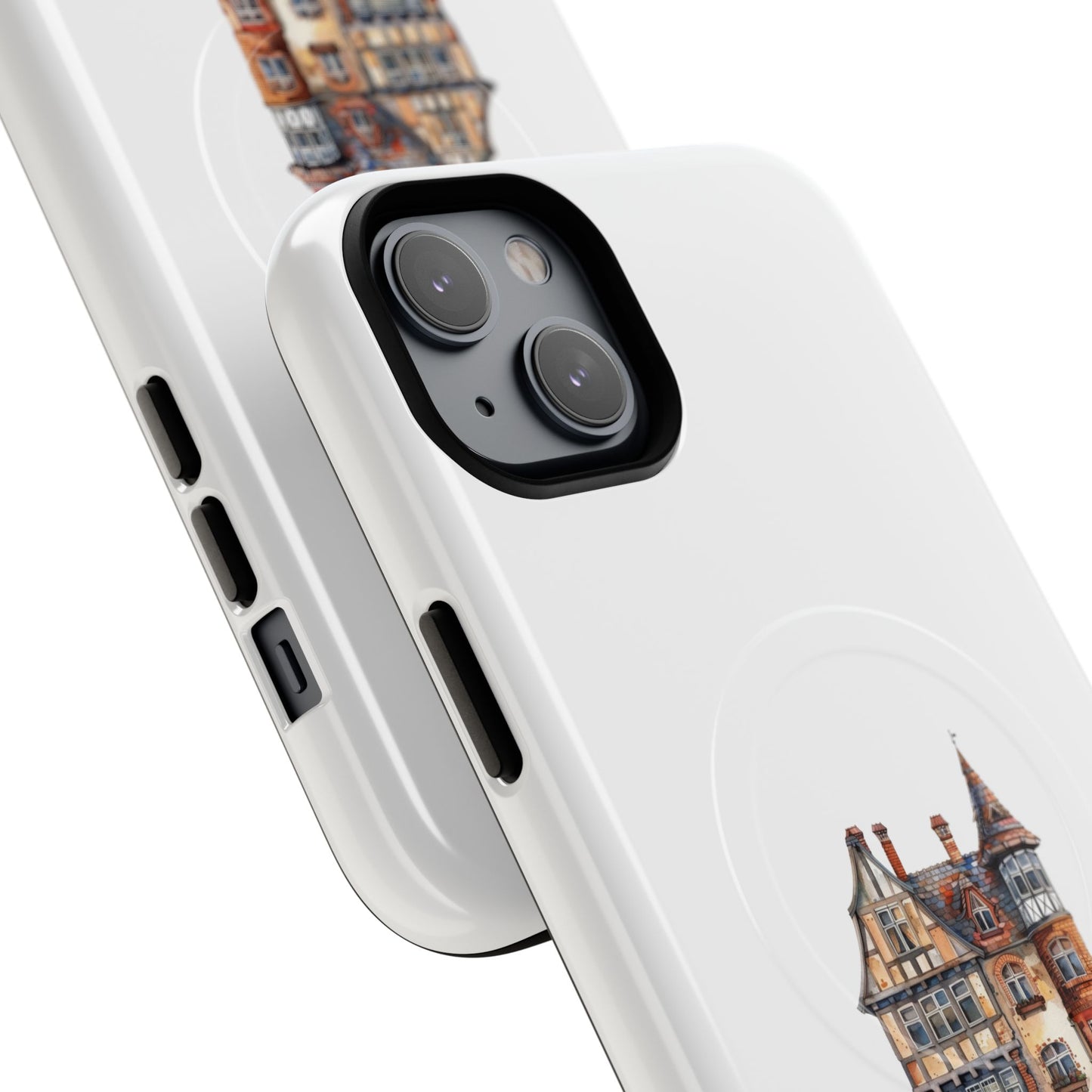 Artistic Magnetic Phone Case | Tough Protective Cover for iPhones | Unique House Design | Gift for Homeowners & Tech Lovers