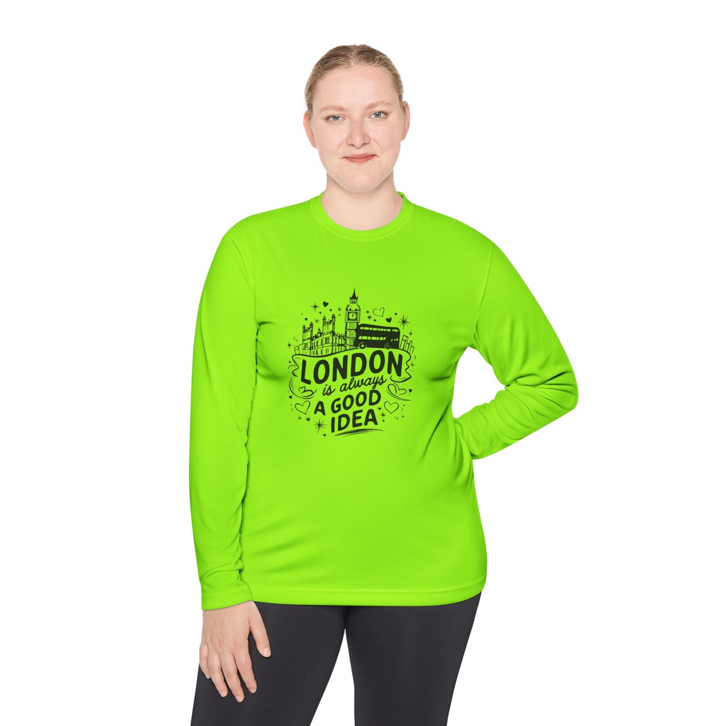 Unisex Lightweight Long Sleeve Tee - London is always a Good idea