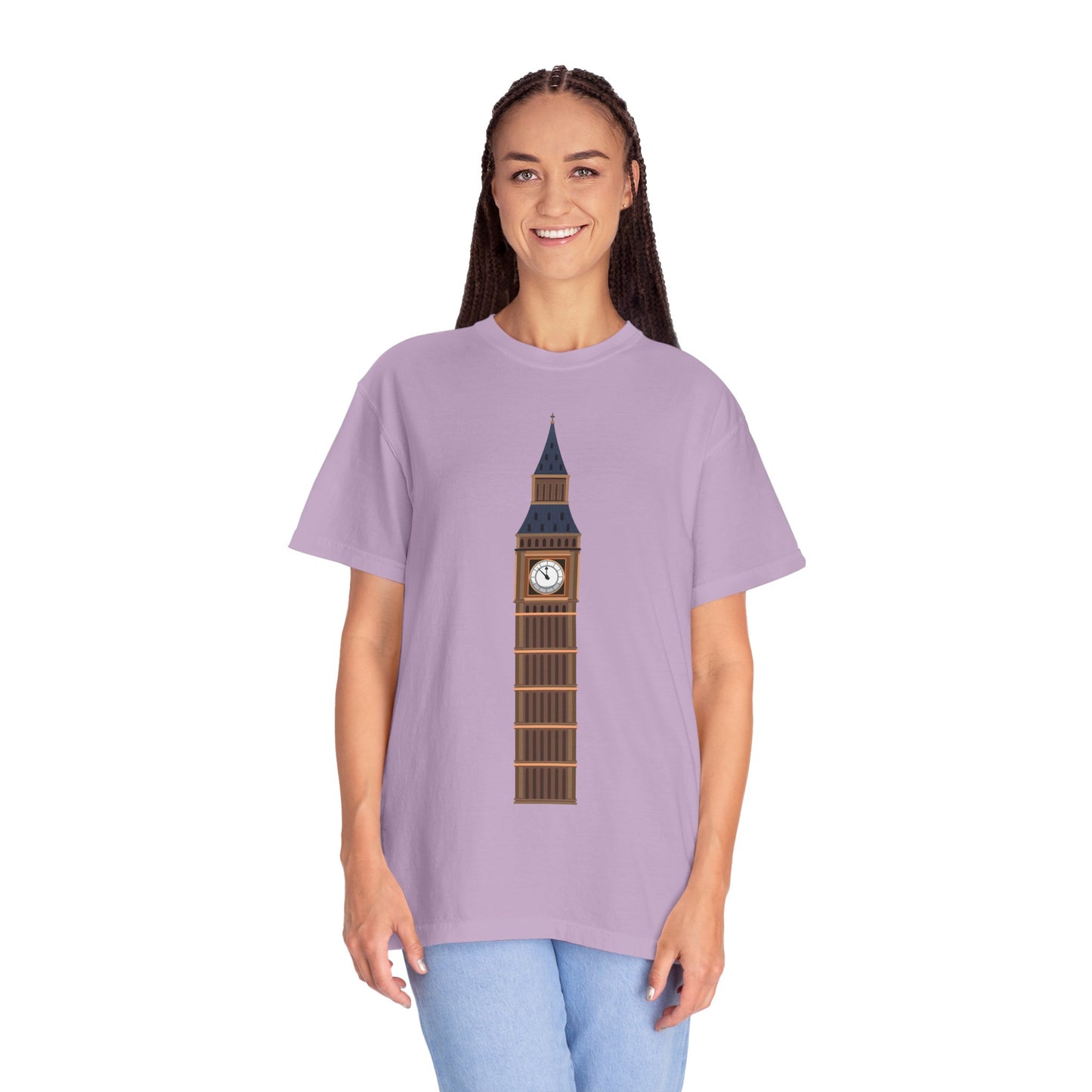 Unisex Garment-Dyed T-shirt - London's Landmark - The Iconic Clock Tower
