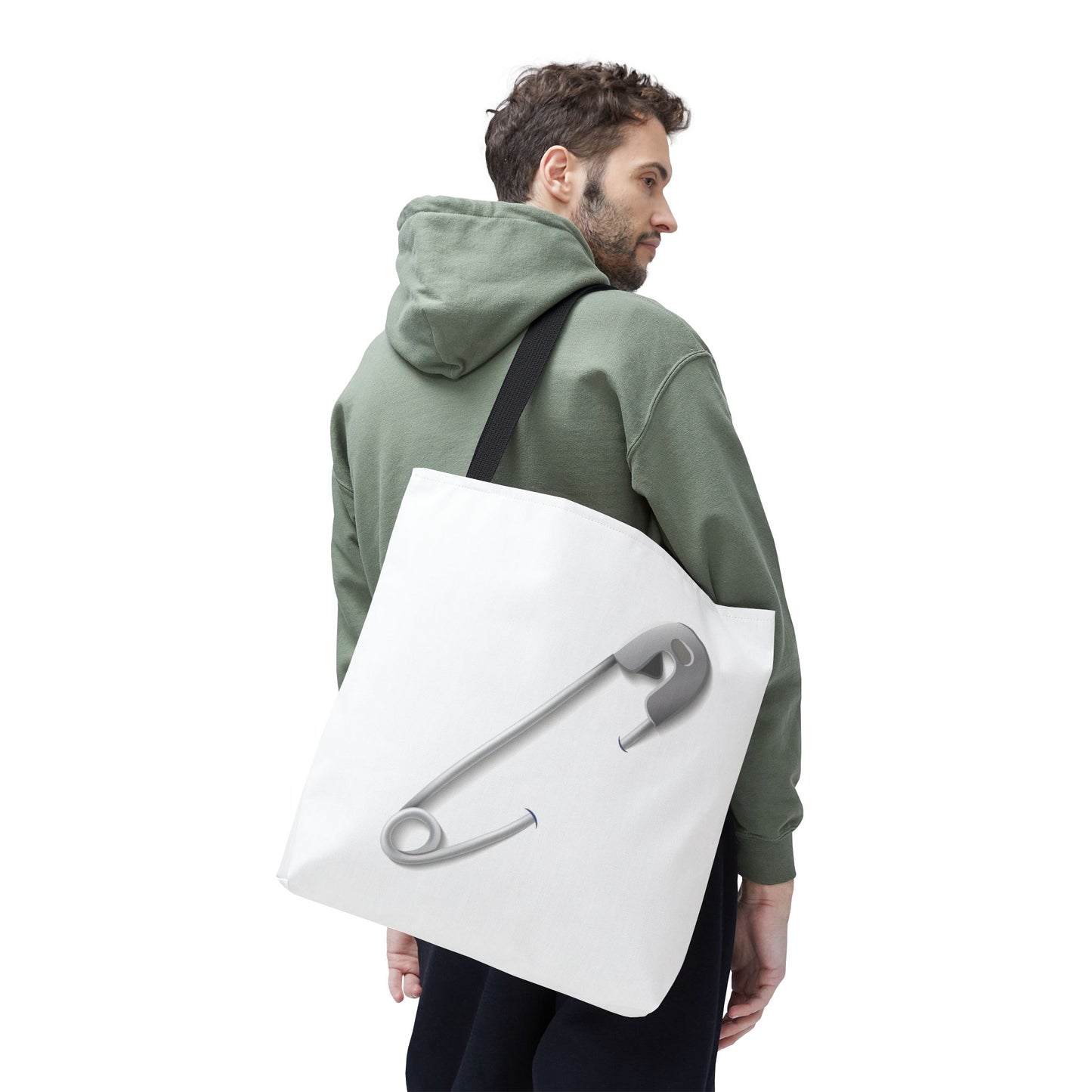 Stylish Safety Pin Tote Bag | Eco-Friendly Fashion, Beach Bag, Shopping Tote, Gift for Her, Minimalist Design