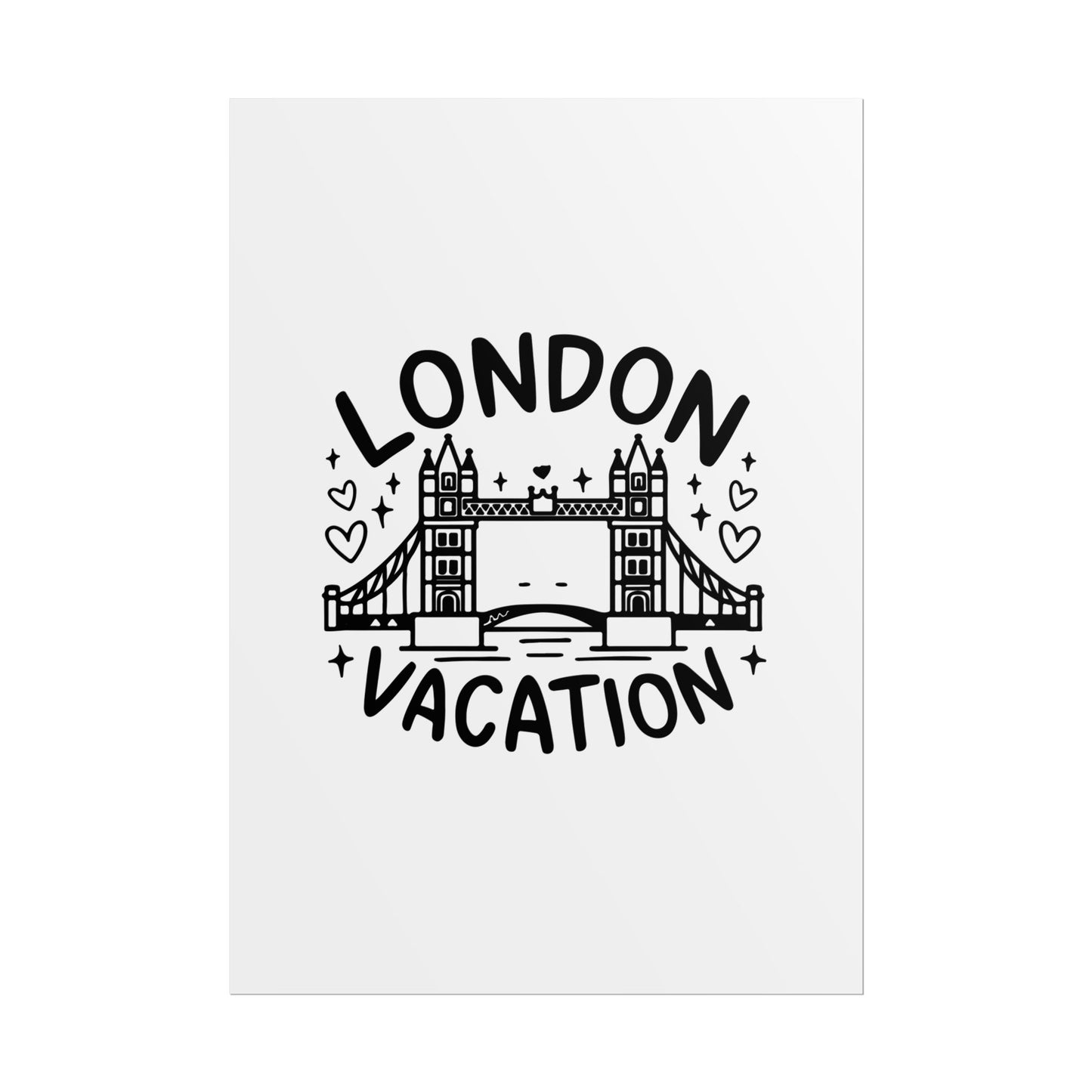 London Vacation Rolled Poster - Travel Decor for Home, Wall Art Print, Gift for Travelers, London Artwork, Holiday Gift Idea