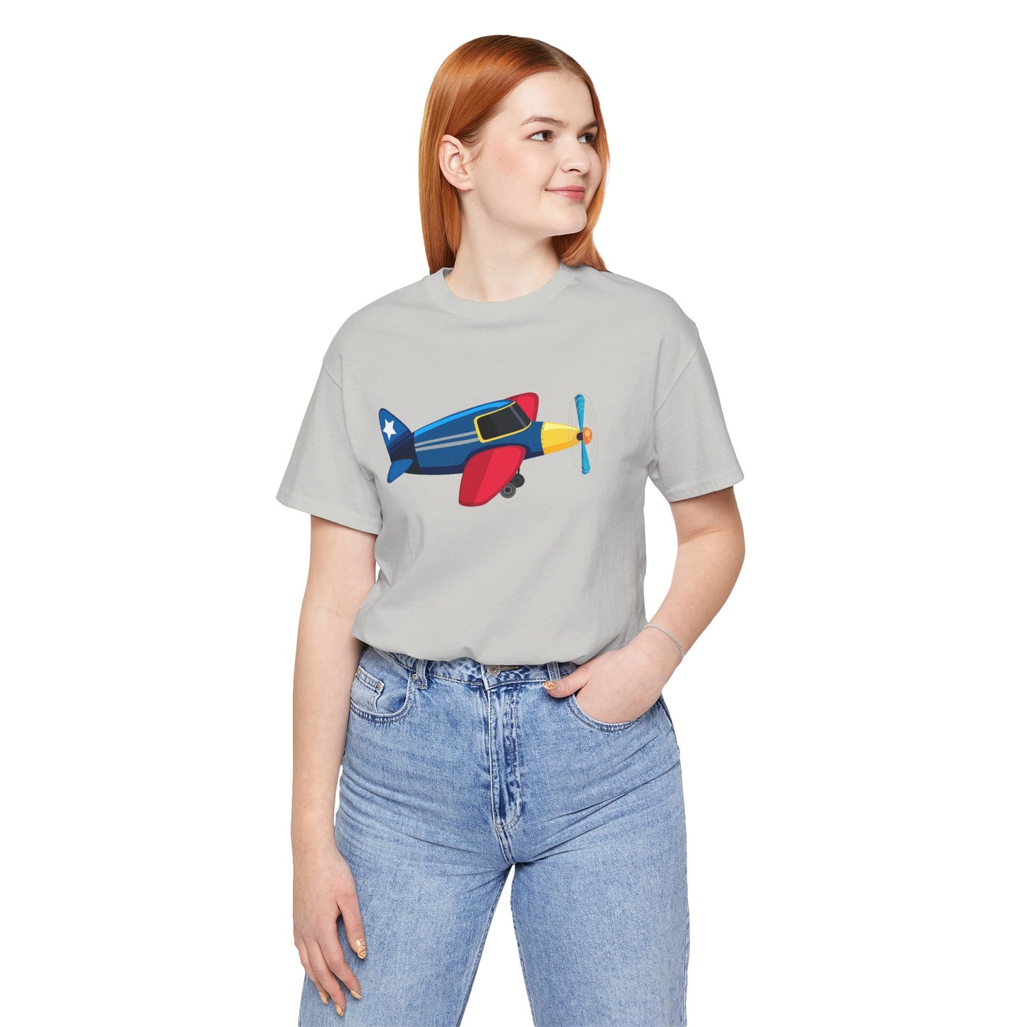 Unisex Jersey Short Sleeve Tee - Vintage Airplane Illustration - Retro Aviation Design