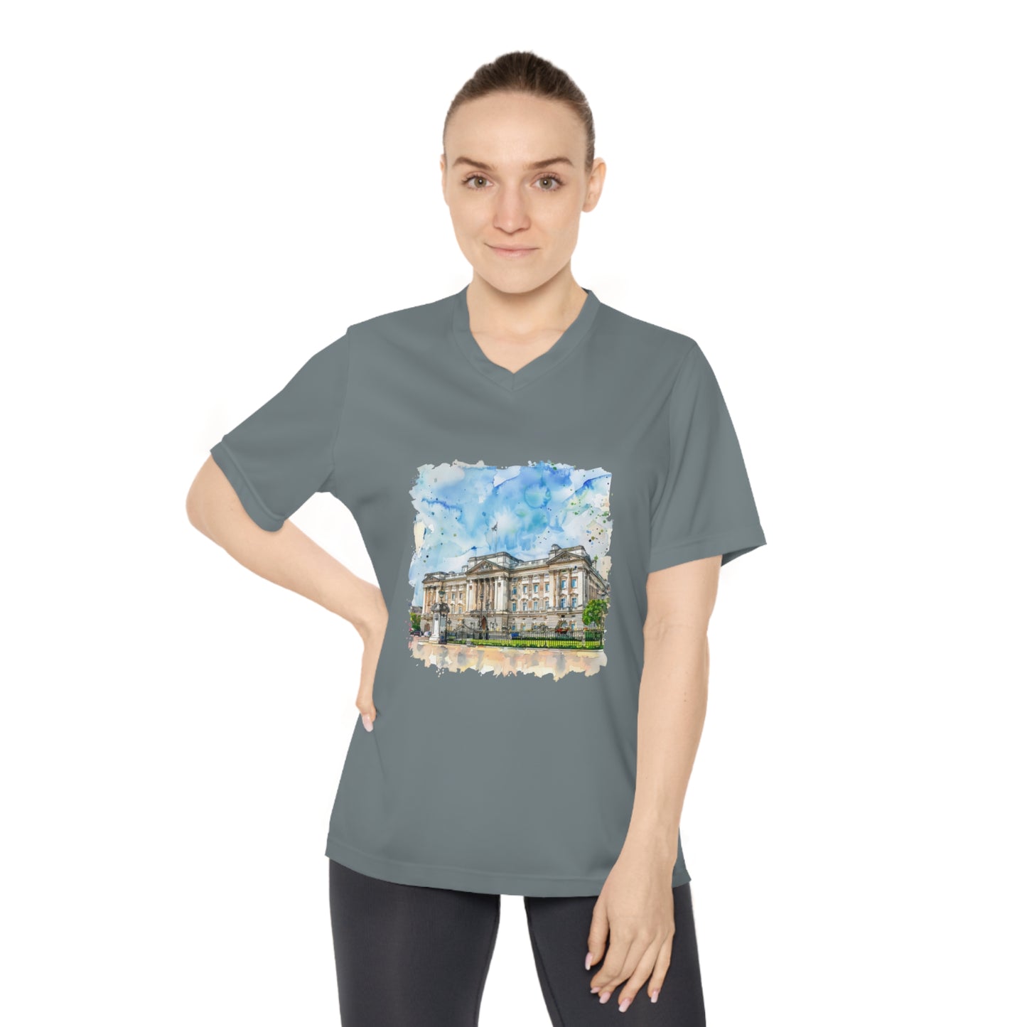 Women's Performance V-Neck T-Shirt - British Nature - Scenic Landscapes and Natural Beauty