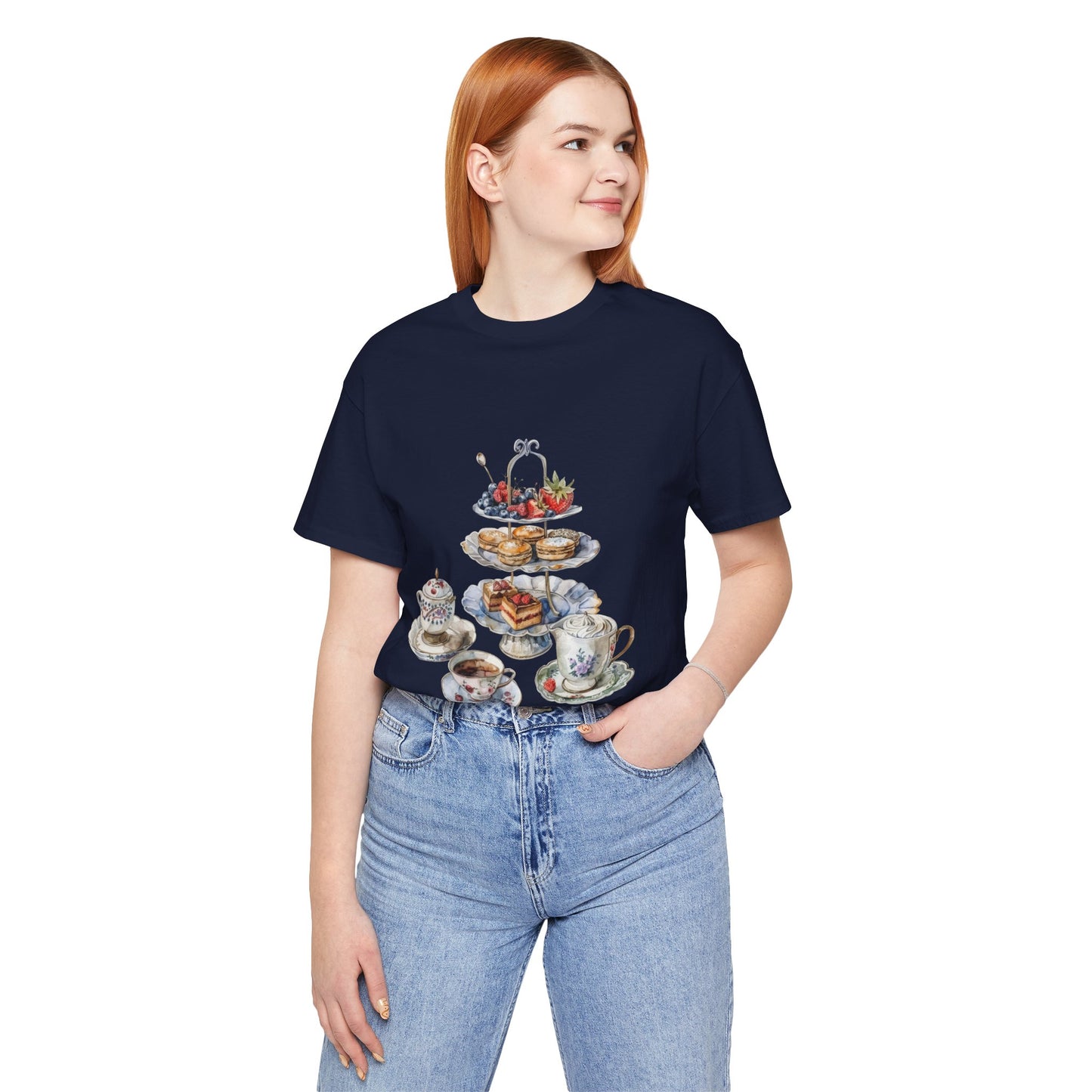 Unisex Jersey Short Sleeve Tee - Savoring Britain - A Journey Through British Cuisine