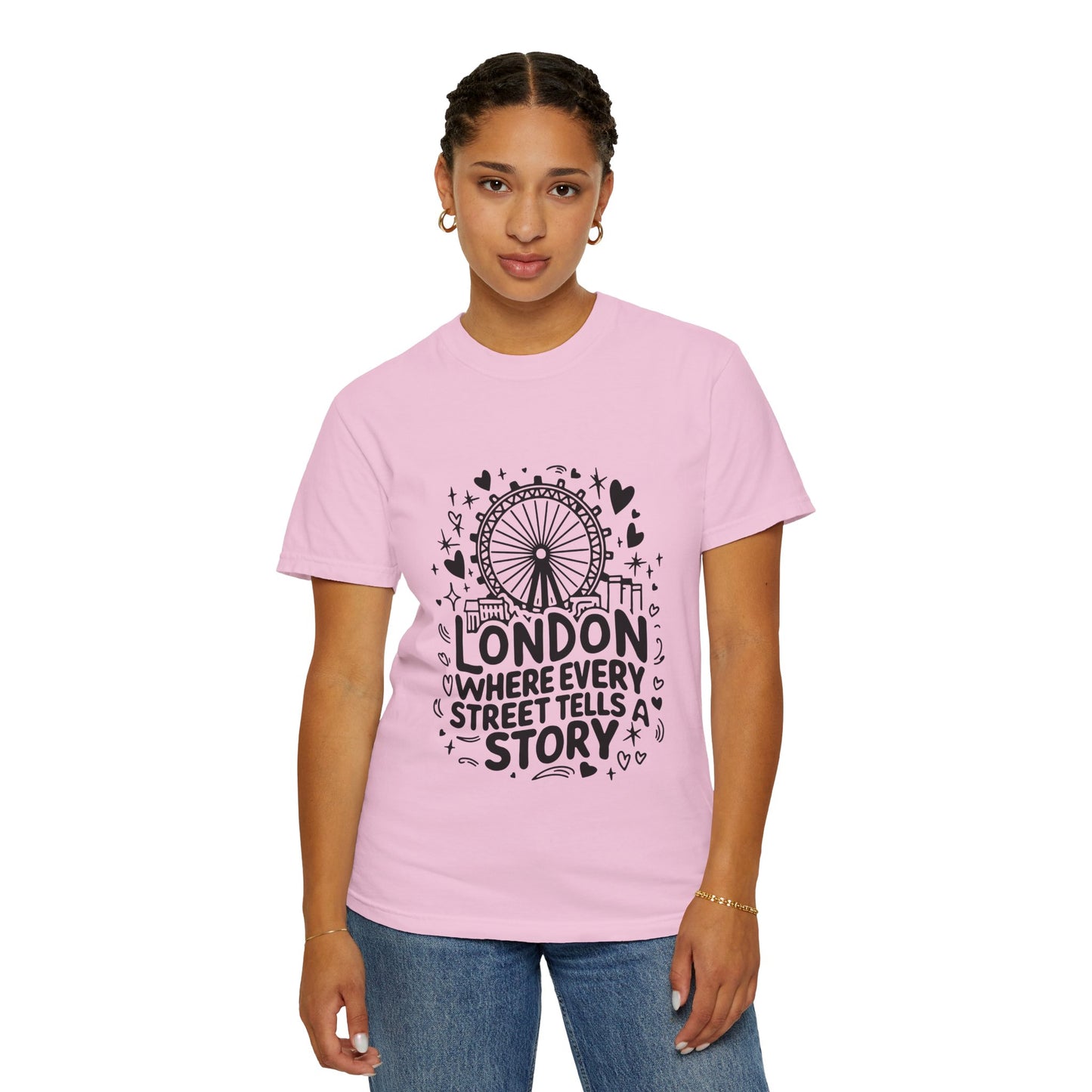 Unisex Garment-Dyed T-shirt - London's Stor Telling Streets