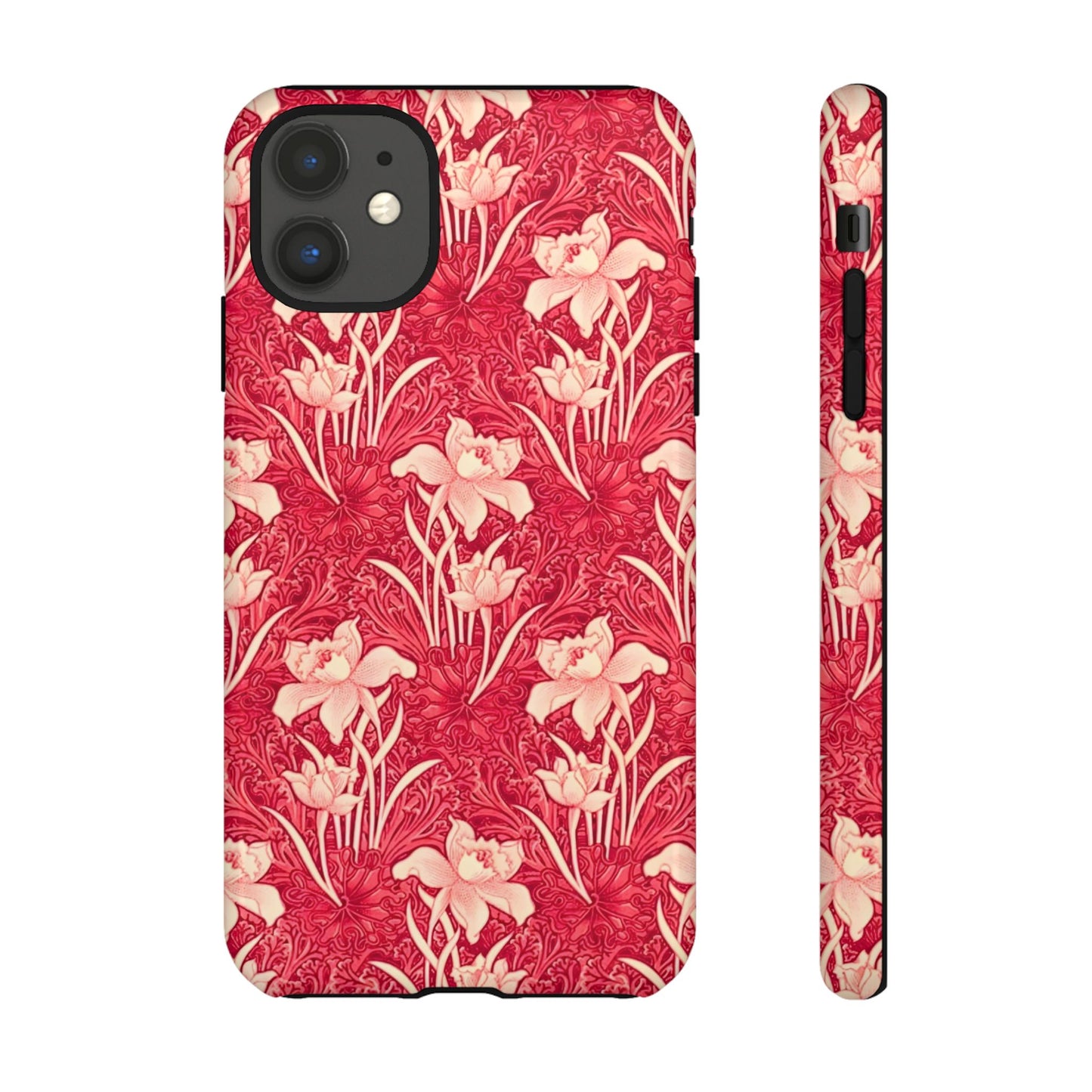 Floral Tough Phone Case - Durable, Stylish Accessory, Perfect Gift for Her, Floral Pattern, Customizable, Ideal for Daily Use