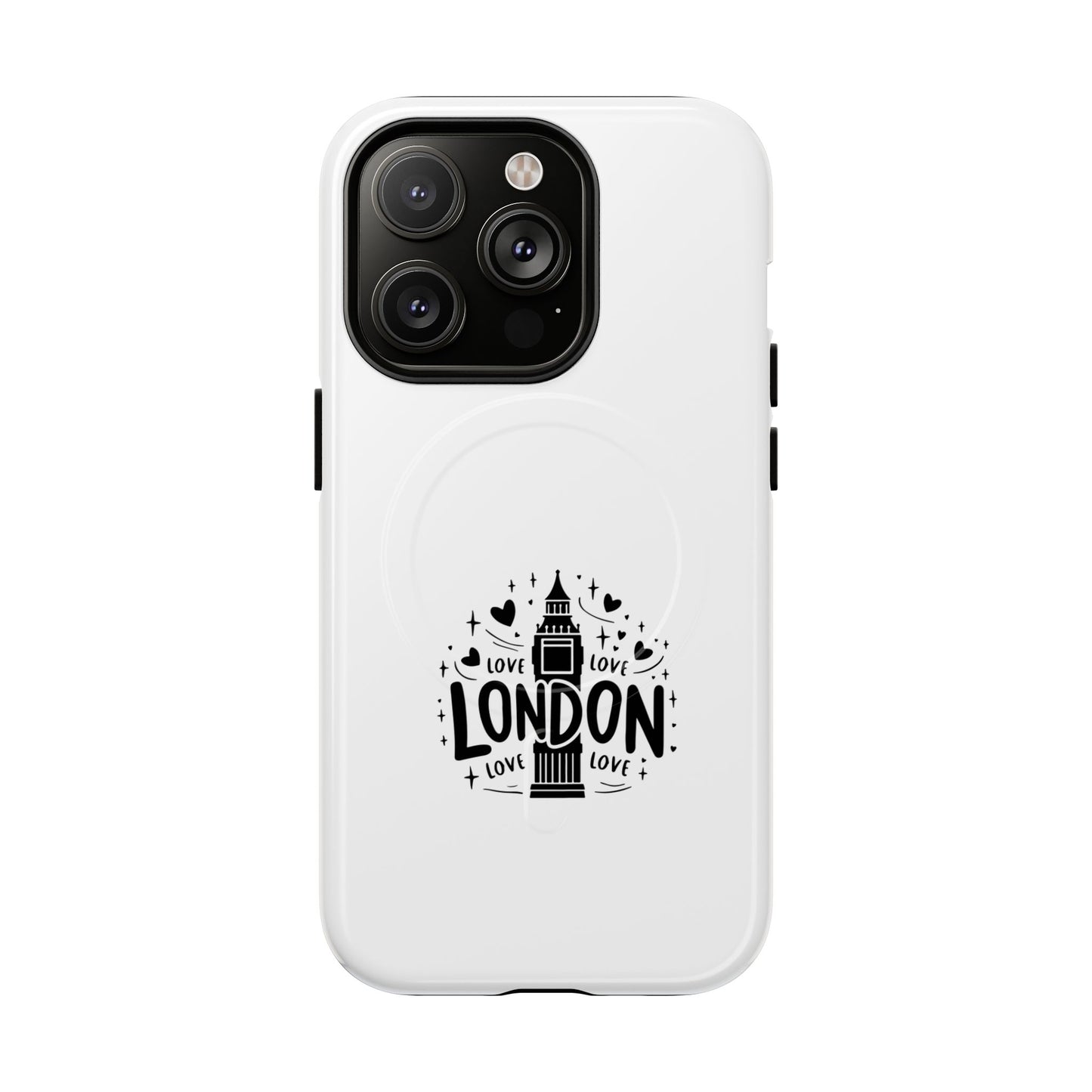 London Love Tough Magnetic Phone Cases, Durable Phone Cover, Travel Gift, London Souvenir, Protective Phone Case