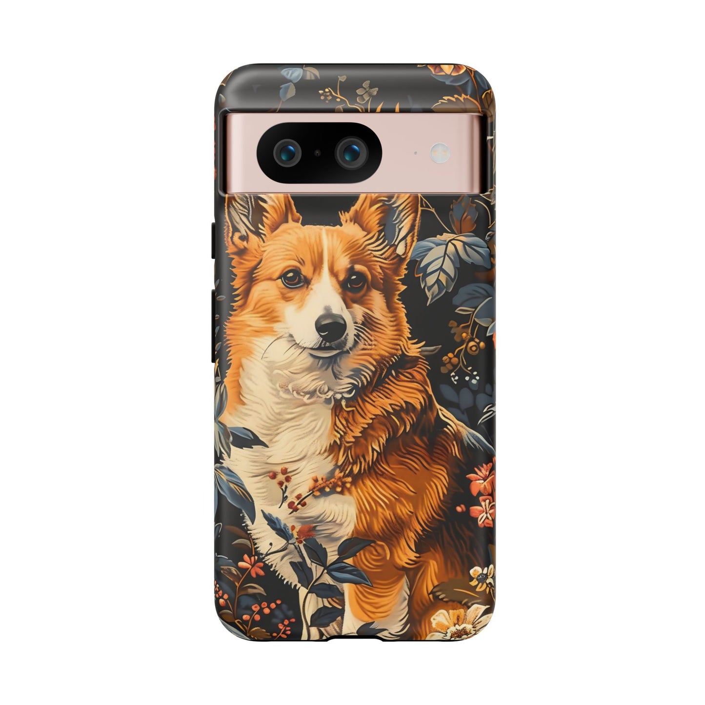 Corgi Floral Phone Case - Tough Cases for Dog Lovers, Cute Pet Accessories, Gift for Dog Owners, Floral Design, Personalized Tech Cover