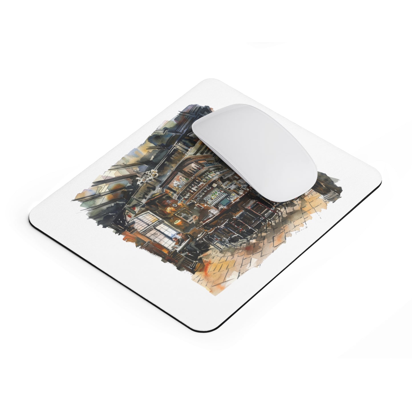 Elegant Vintage Bar Mouse Pad, Office Desk Accessory, Gift for Home, Gamers, Drink Lovers, Unique Mouse Mat