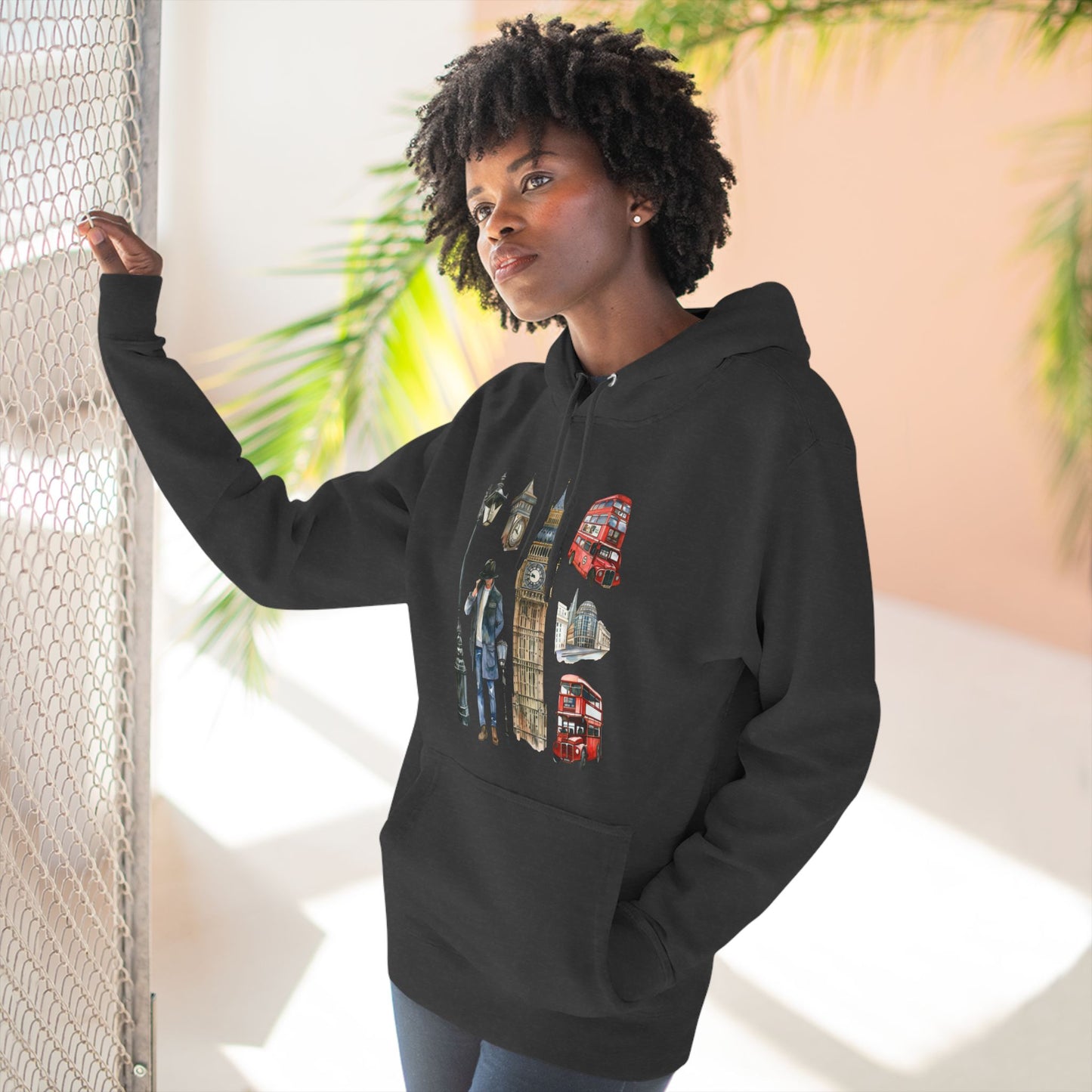 Vintage England Icons Cozy Three-Panel Fleece Hoodie