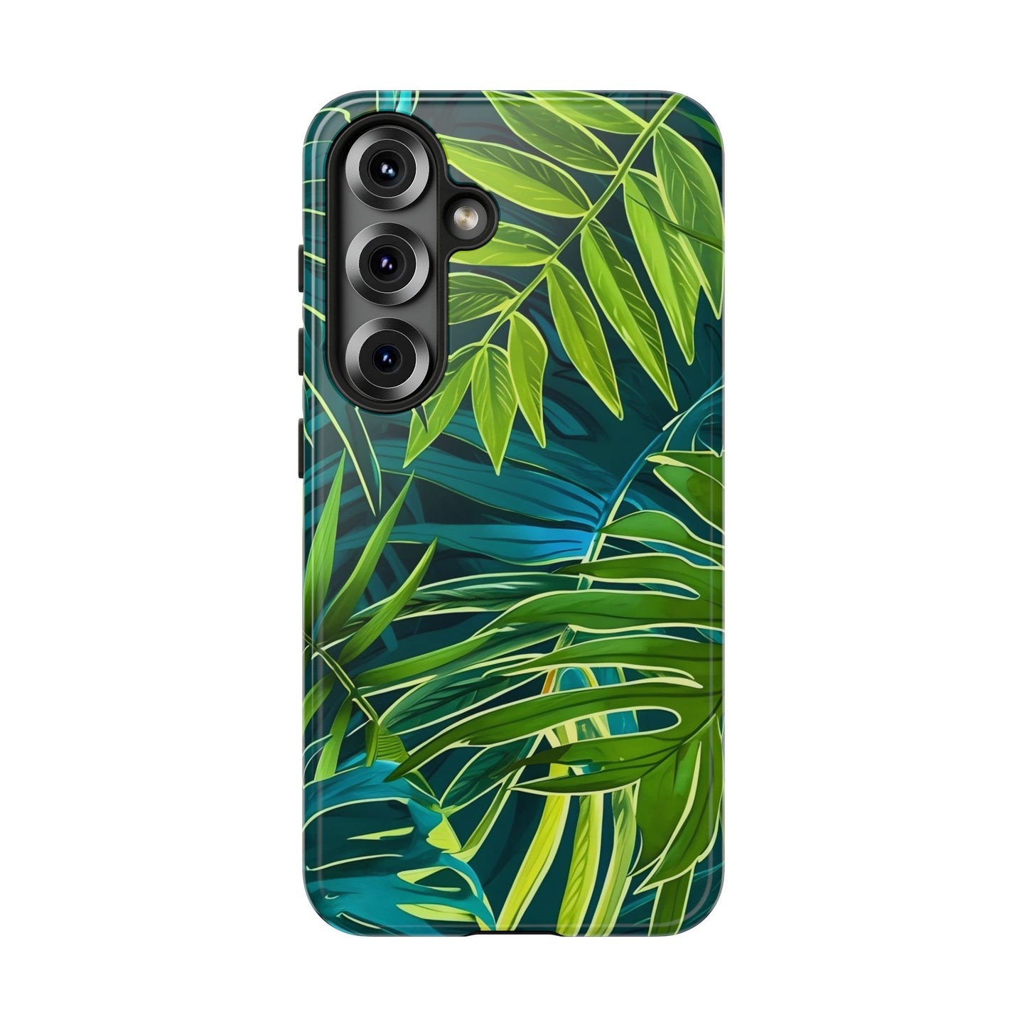 Tropical Phone Case - Durable Green Leaf Design, Eco-Friendly Gift, Trendy Accessory, Nature Lover's Case, Summer Vibes