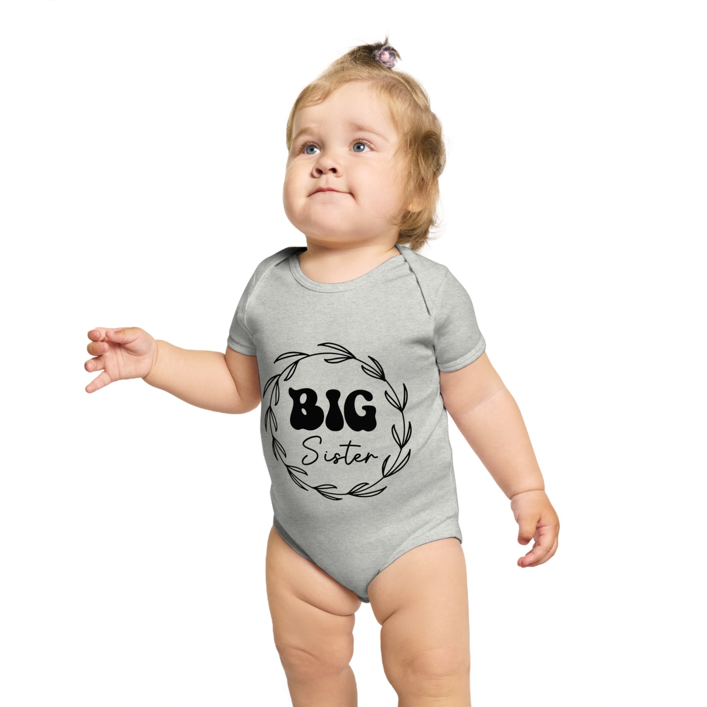 Big Sister Short Sleeve Baby Bodysuit - Cute Baby Gift for New Siblings