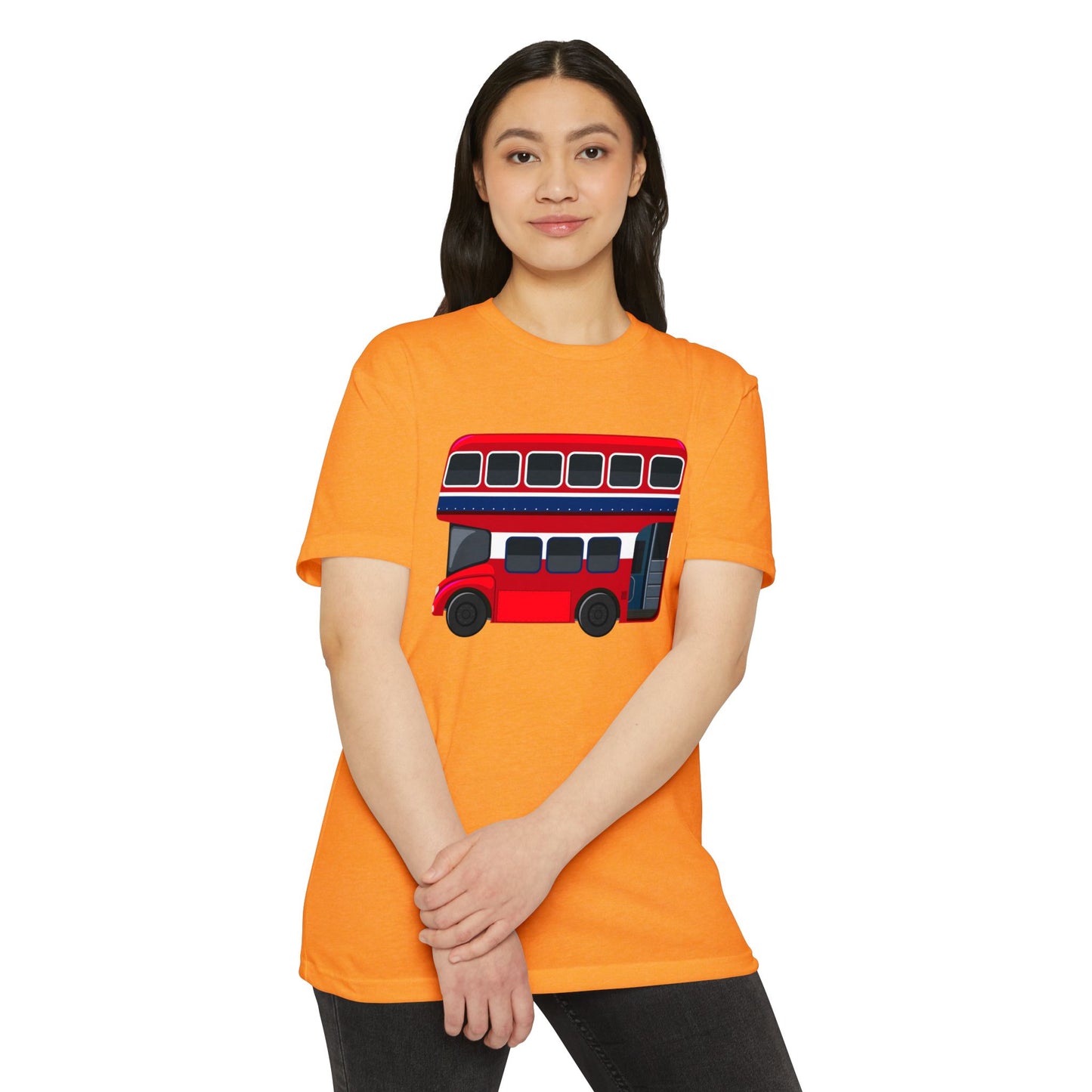 Unisex CVC Jersey T-shirt - Through London’s Streets - The Red Double-Decker