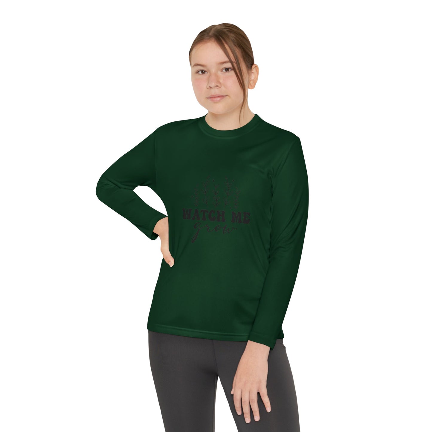 Youth Long Sleeve Tee - 'Watch Me Grow' Motivational Shirt for Kids