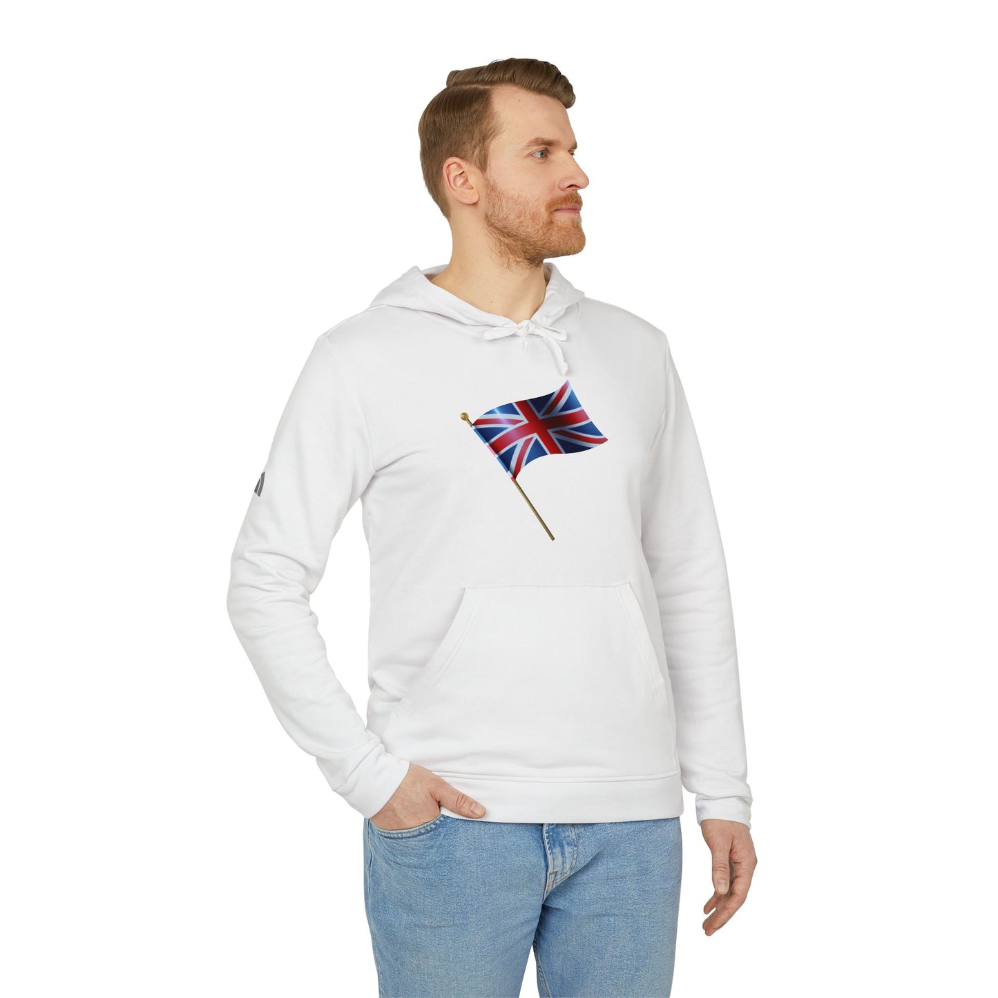 adidas Unisex Fleece Hoodie - Love in Red, White, and Blue - England Edition