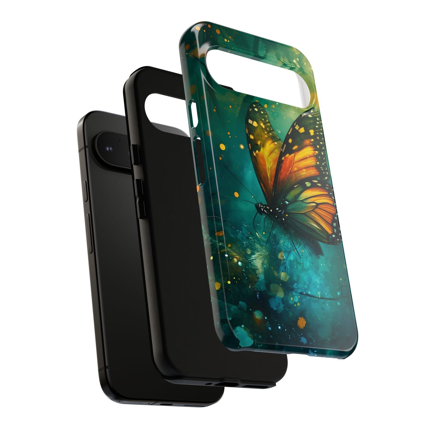 Colorful Butterfly Phone Case, Tough Cases for iPhone and Samsung, Cute Tech Accessories, Nature Lovers Gift, Vibrant Floral Design