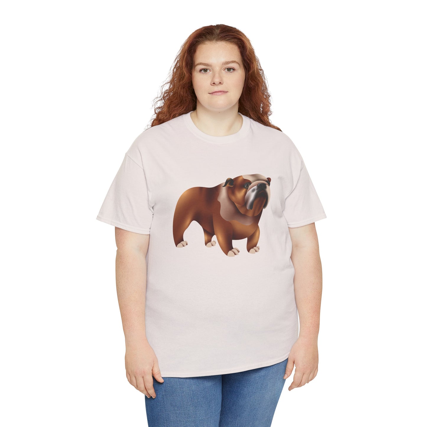 Unisex Heavy Cotton Tee - Adorable British Dog