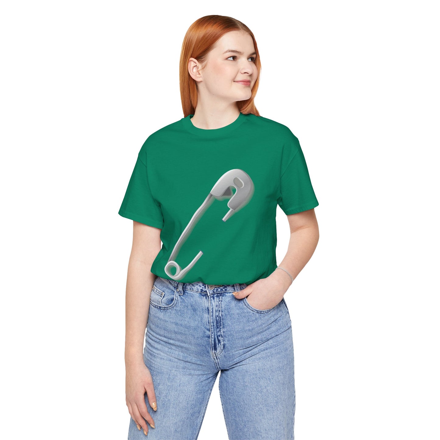 Unisex Jersey Short Sleeve Tee - Minimalist Safety Pin Design
