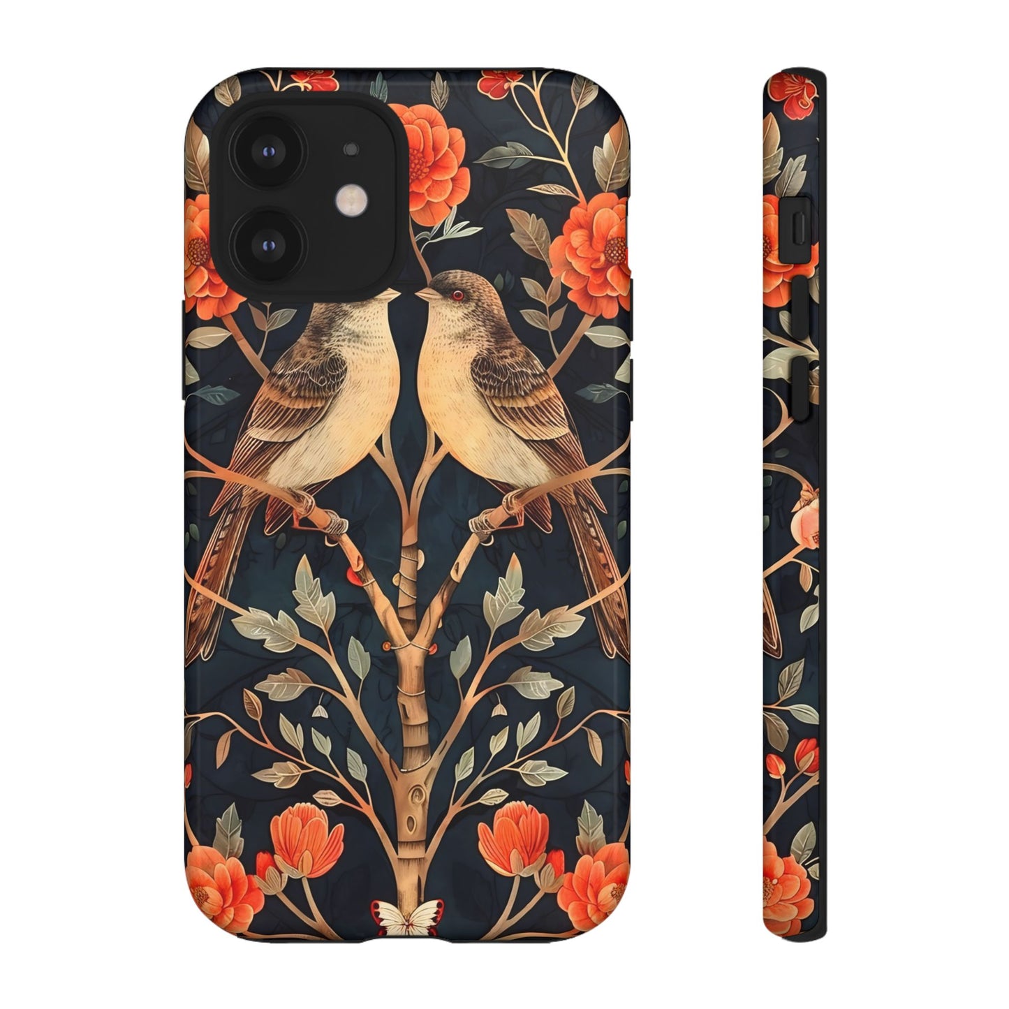 Floral Phone Case – Tough Cases with Bird Design, Unique Gift for Nature Lovers, Stylish Tech Accessory, Phone Cover, Artistic Case