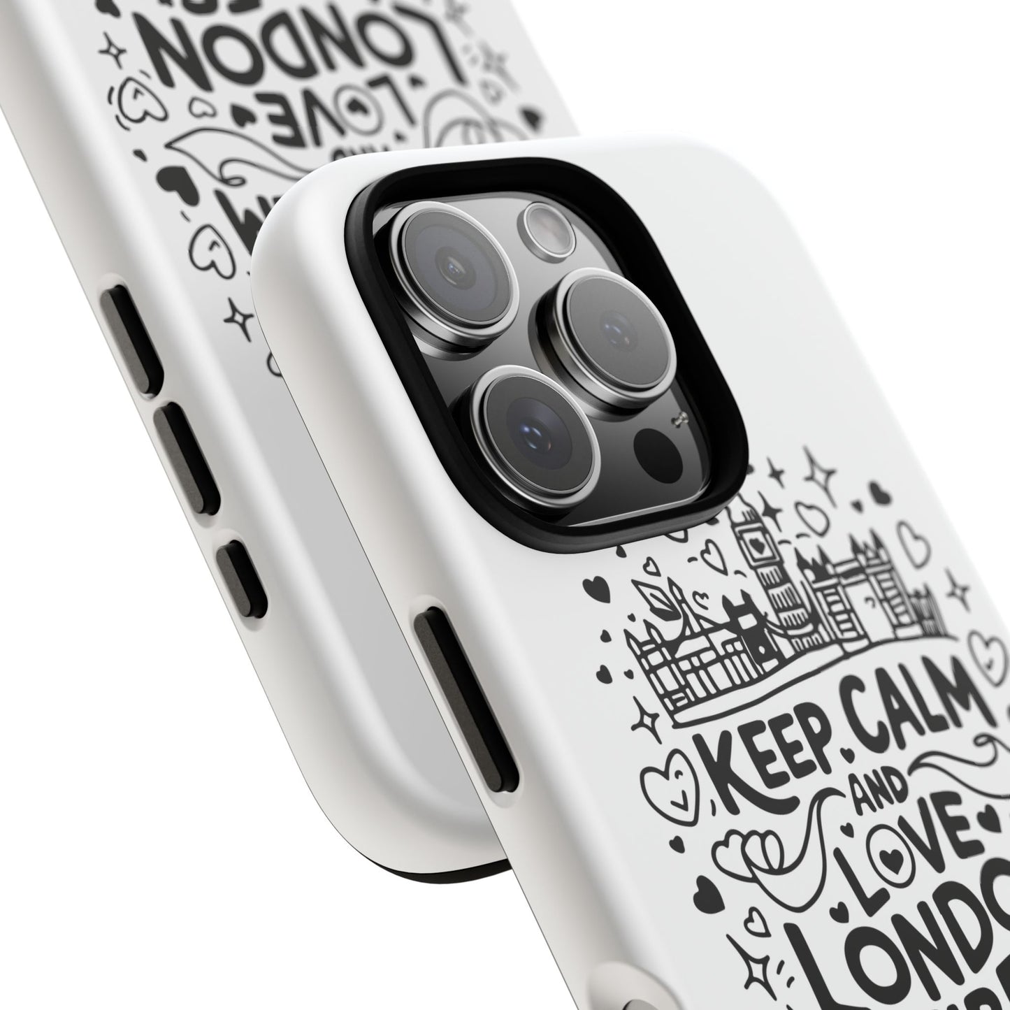 London Vibes Phone Case – Keep Calm Design, iPhone Accessories, Gift for Travelers, London Souvenir, Unique Cell Phone Cover