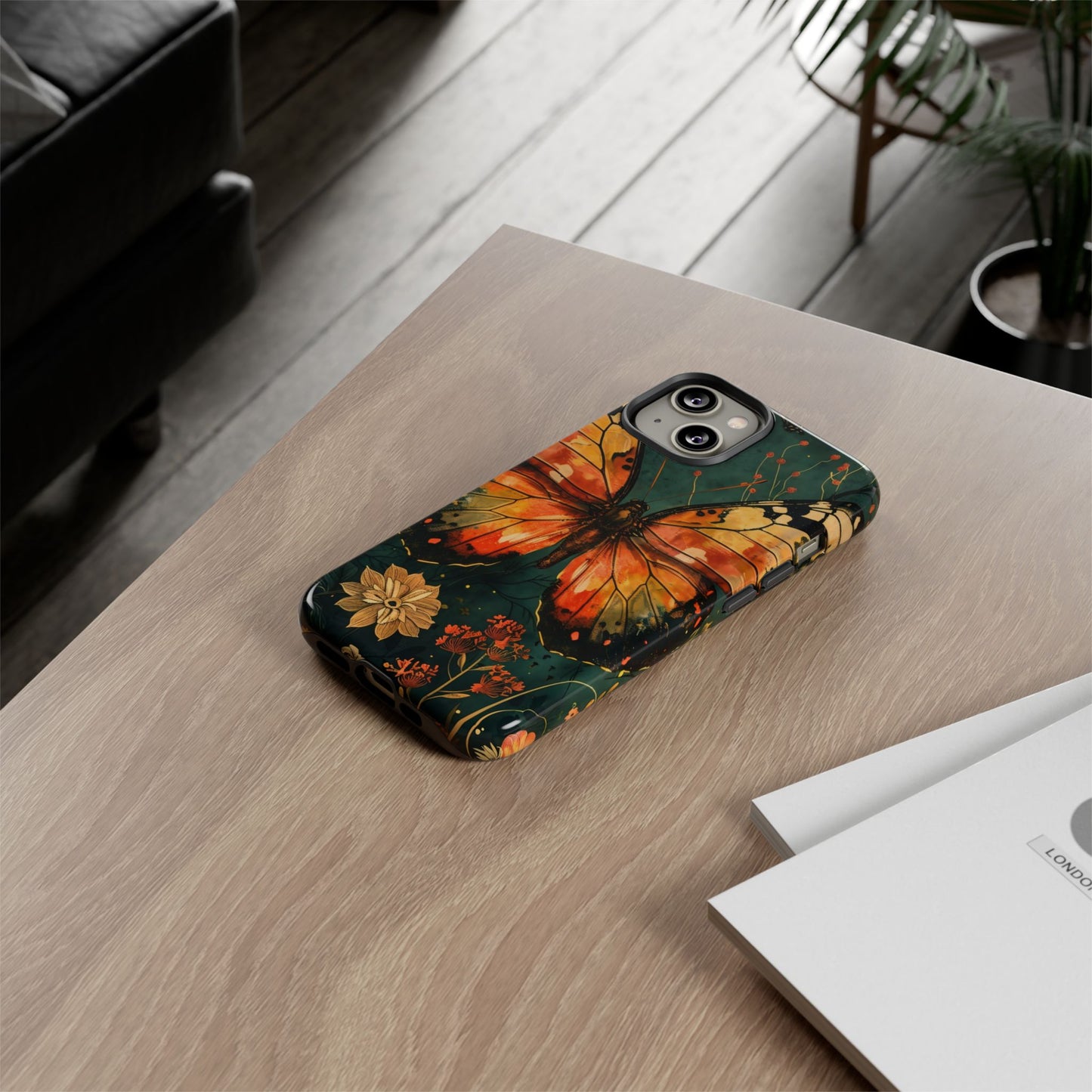 Butterfly Phone Case – Tough Cases for Nature Lovers, Floral Design, Butterfly Art, Unique Gift, Eco-Friendly Protection