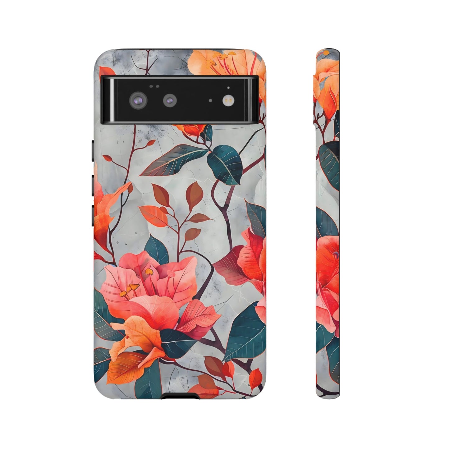 Floral Phone Case - Tough Cases, Protective Cover, Smartphone Accessories, Gift for Her, Stylish Tech Gear, Floral Designs