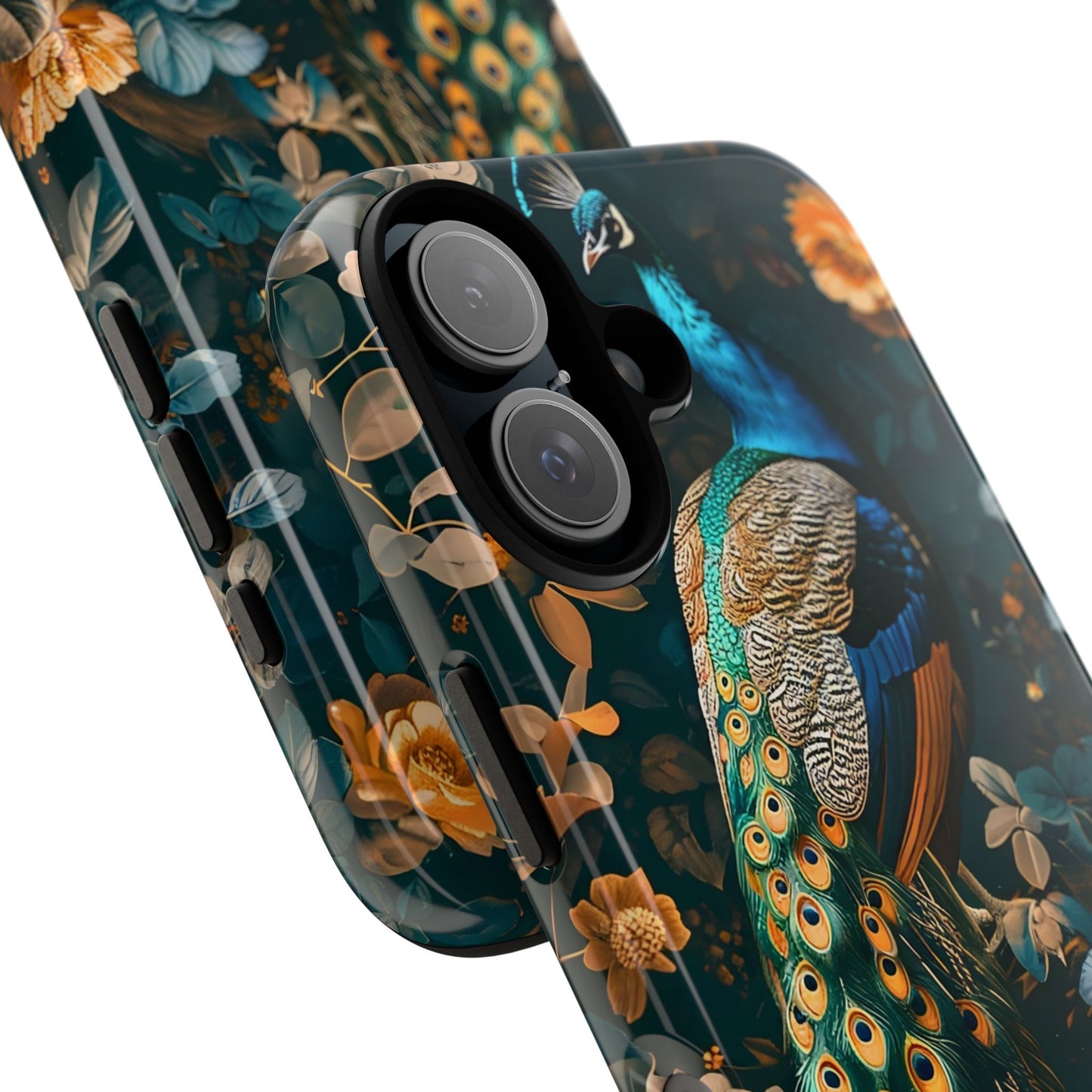 Peacock Tough Phone Case - Elegant Floral Design, Ideal for Nature Lovers, Unique Gift for Her, Birthday, or Anniversary