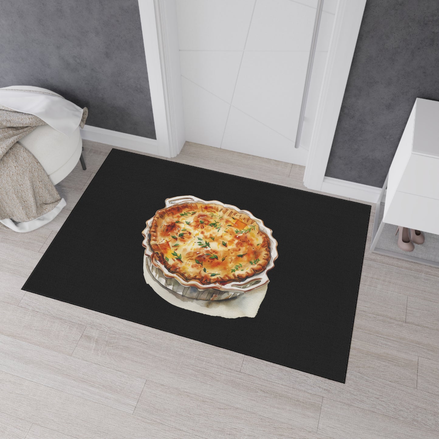 Elegant Kitchen Floor Mat, Premium Mat for Cookware, Heat Resistant Mat, Kitchen Decor, Gift for Foodies, Durable Heavy Duty Mat