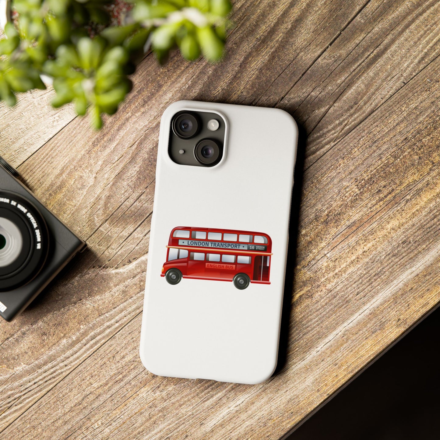 Vintage London Bus Phone Cases | Slim Phone Cover, London Gifts, Travel Accessories, Unique Phone Case, Bus Lover Gift