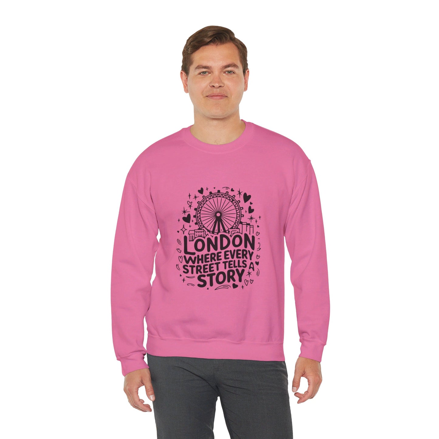 Unisex Heavy Blend™ Crewneck Sweatshirt - London Story Telling Streets